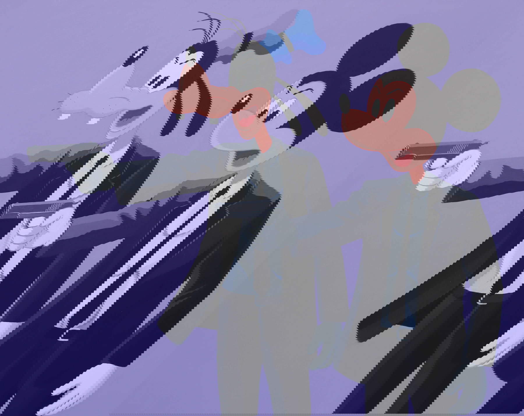 Giuseppe Veneziano, Pop Fiction (2019; acrylic on canvas, 100x125 cm)