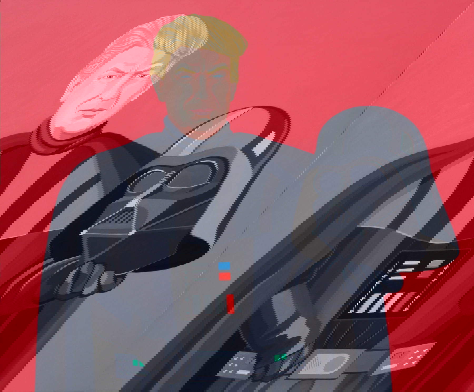 Giuseppe Veneziano, The Dark Empire (2018; acrylic on canvas, 60x80 cm)