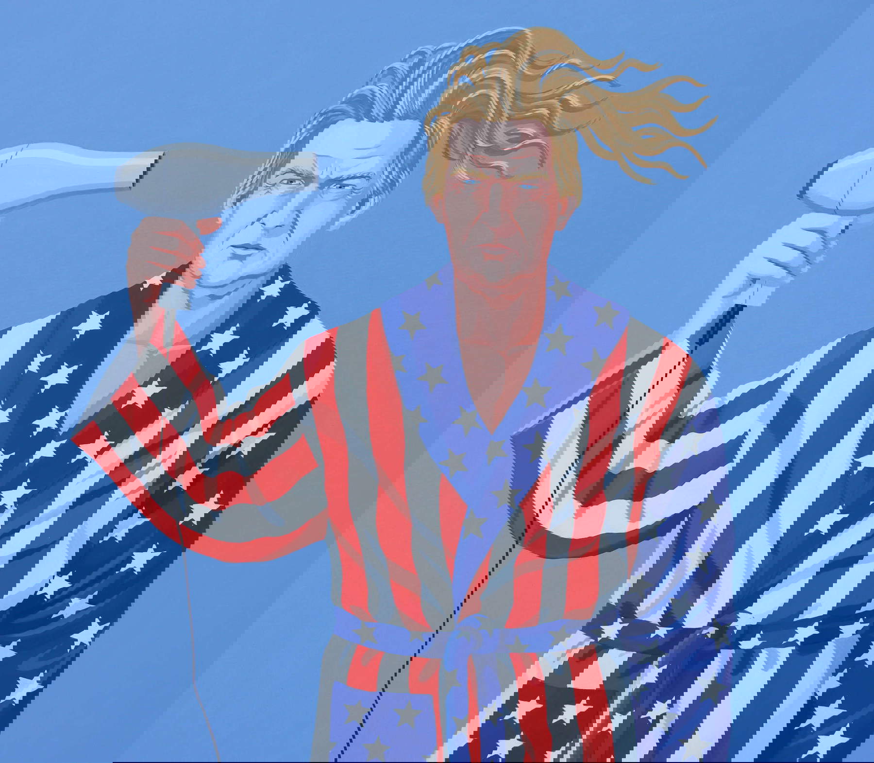 Giuseppe Veneziano, La première fatigue de Trump (2020 ; acrylique sur toile, 110x125 cm)