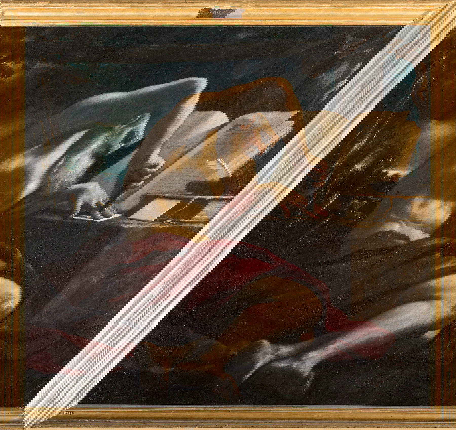 Giovanni Francesco Barbieri detto Guercino, San Girolamo che sigilla una lettera (1618 circa; olio su tela, 137 x 147 cm; Roma, Gallerie Nazionali di Arte Antica di Roma - Palazzo Barberini)