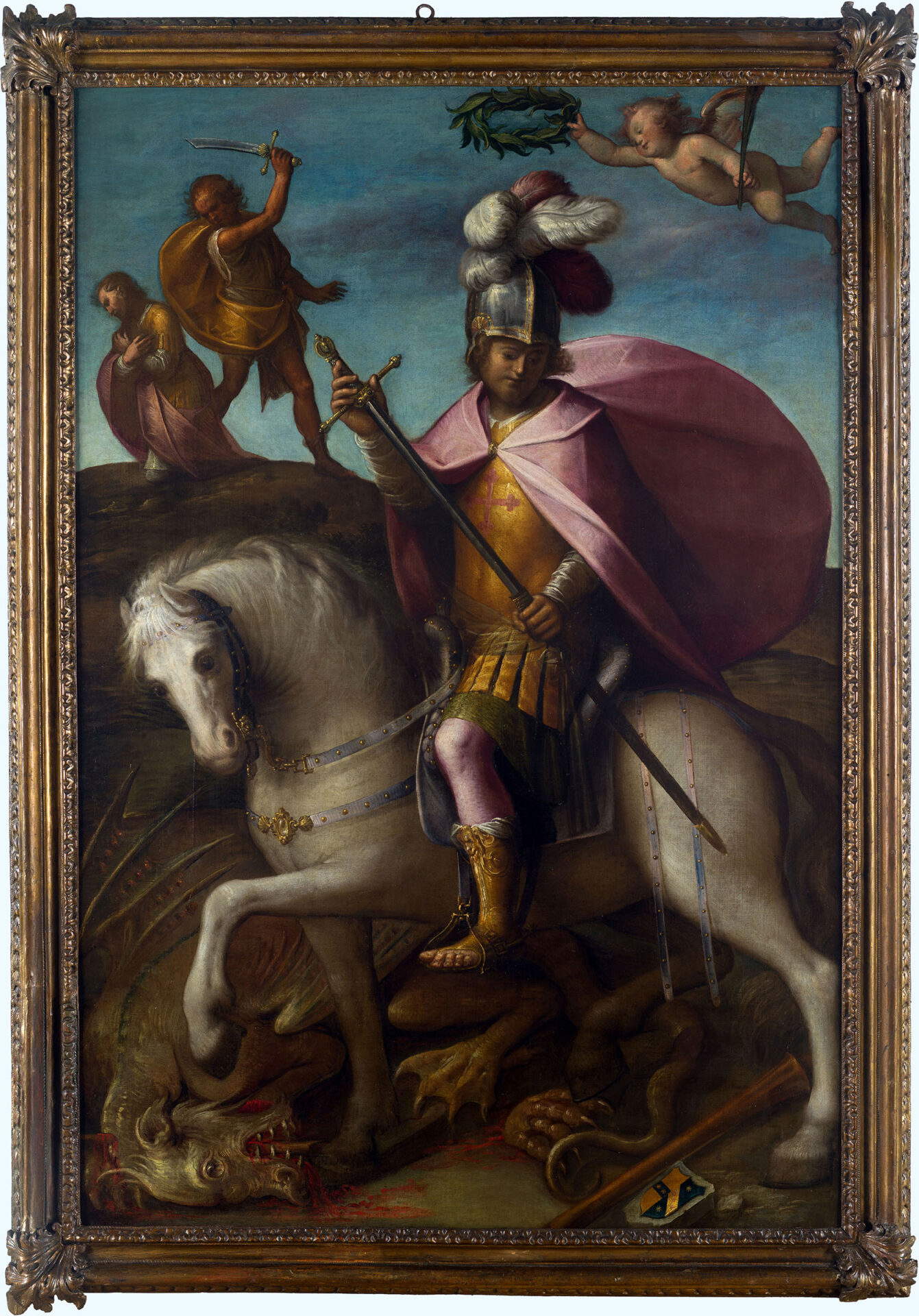 Guglielmo Caccia, genannt Moncalvo, Heiliger Georg zu Pferd (um 1620; Turin, Königliche Museen). Foto: Stiftung JRC La Venaria Reale