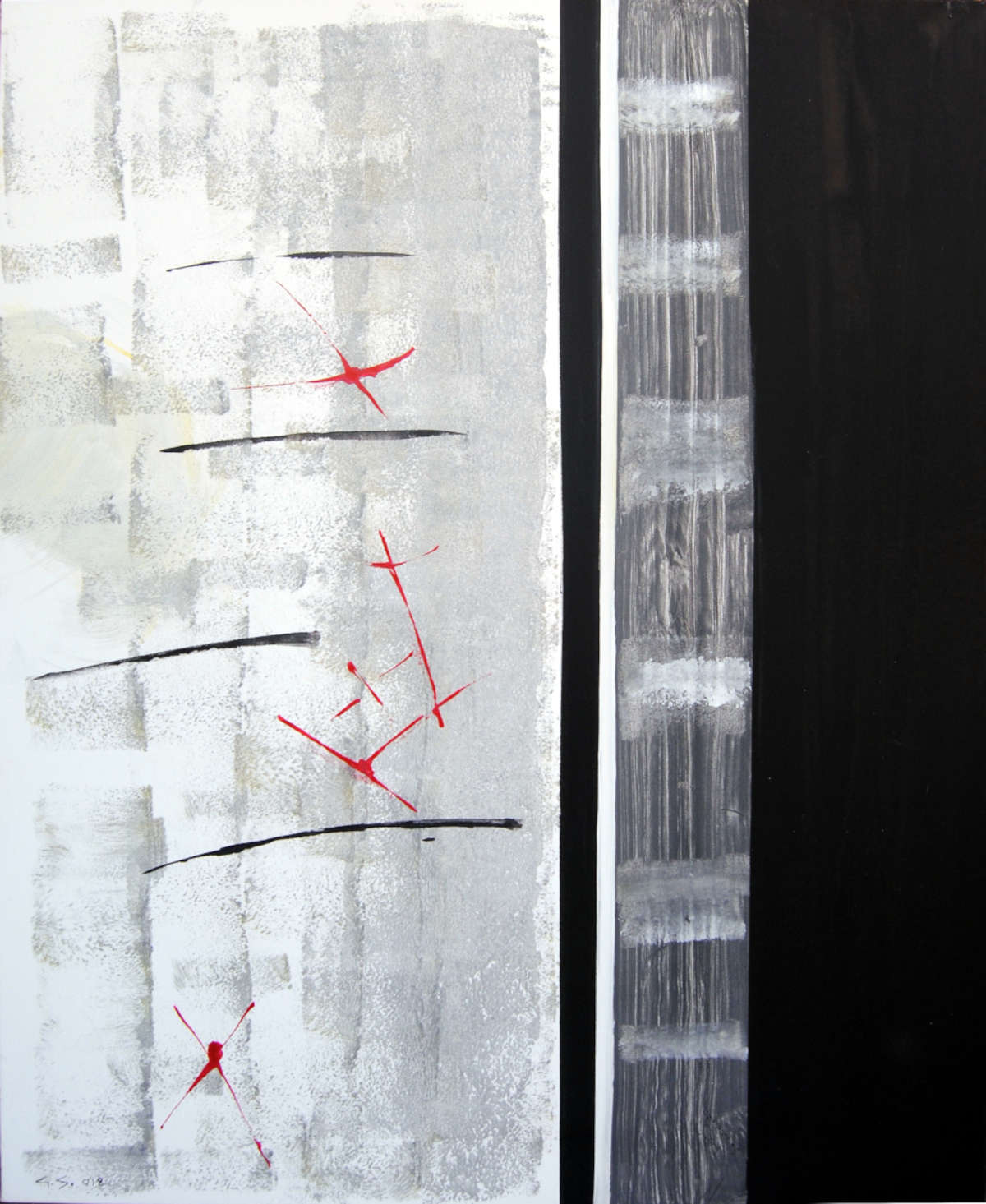 Guglielmo Spotorno, Agenda della domenica (2018; tempera su tela, 100 x 80 cm; Archivio Spotorno)