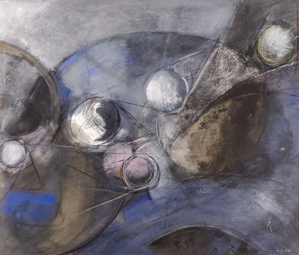 Guglielmo Spotorno, Armonia e silenzio (1980; tecnica mista su carta, 70 x 80 cm; Archivio Spotorno)