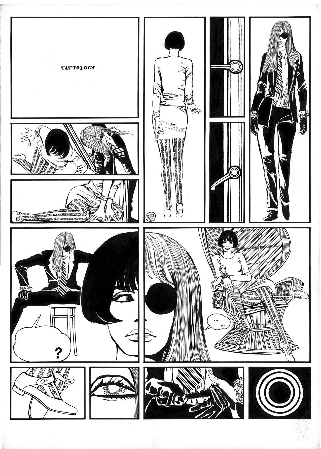 Guido Crepax, Funny Valentine, Tautology. Photo: Crepax Archive