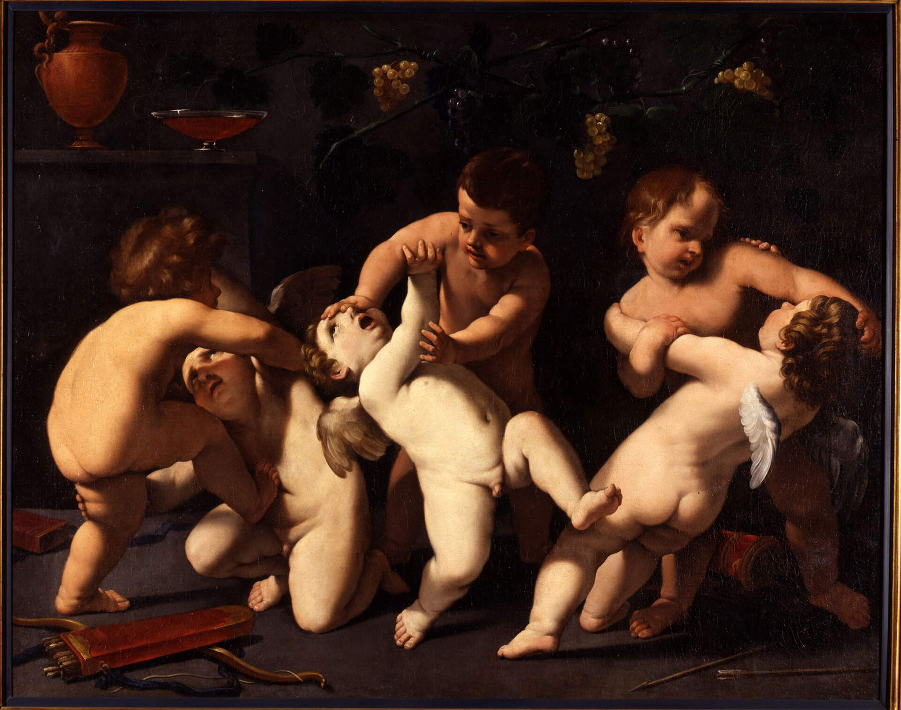 Guido Reni, Kampf zwischen Amorini und Baccarini (um 1613-1615; Öl auf Leinwand; Turin, Musei Reali - Galleria Sabauda)