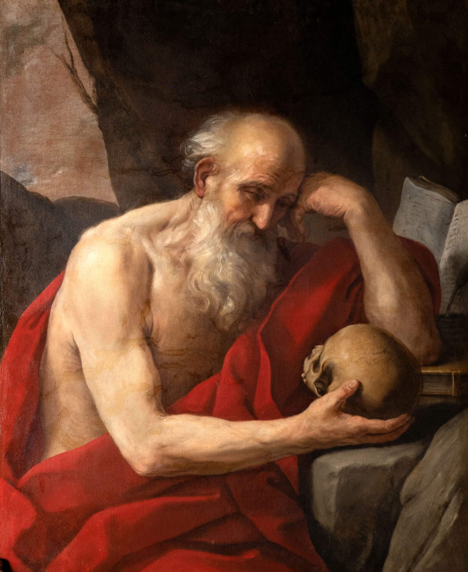 Guido Reni, Heiliger Hieronymus (um 1640; Öl auf Leinwand; Turin, Musei Reali - Galleria Sabauda)