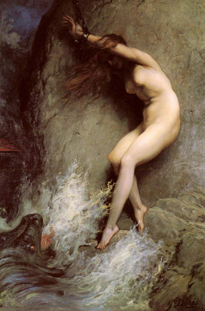 Gustave Dor&eacute;, Andromeda (1869; Öl auf Leinwand, 256,5 x 172,7 cm; Privatsammlung)