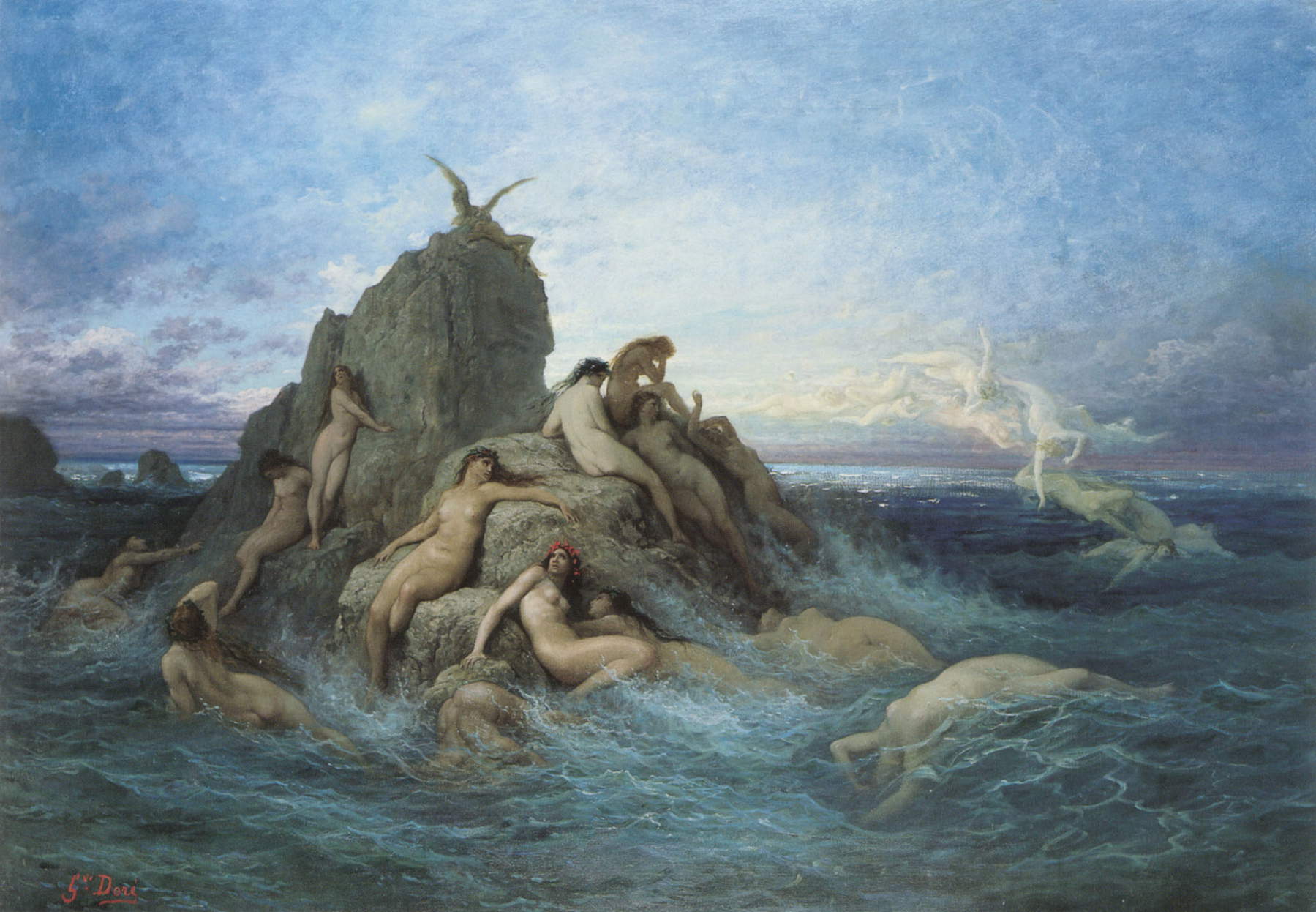 Gustave Dor&eacute;, „Oceanine“ (ca. 1878; Öl auf Leinwand, 127 x 185,5 cm; Sammlung Lawrence B. Benenson)