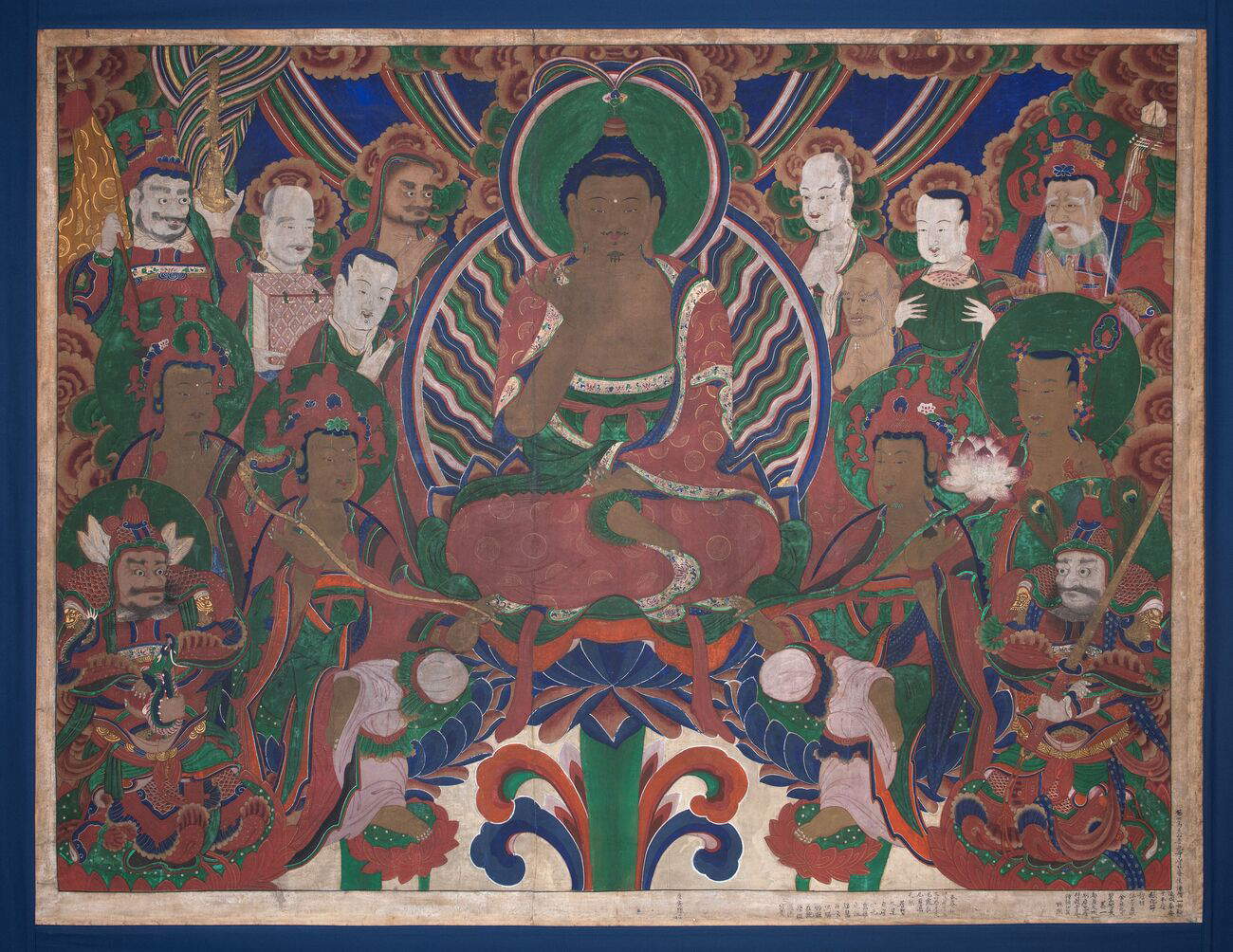 Byeoksan Yongha e Taeil (firmato), Raduno di divinità buddhiste (1891; San Gallo, Kulturmuseum)