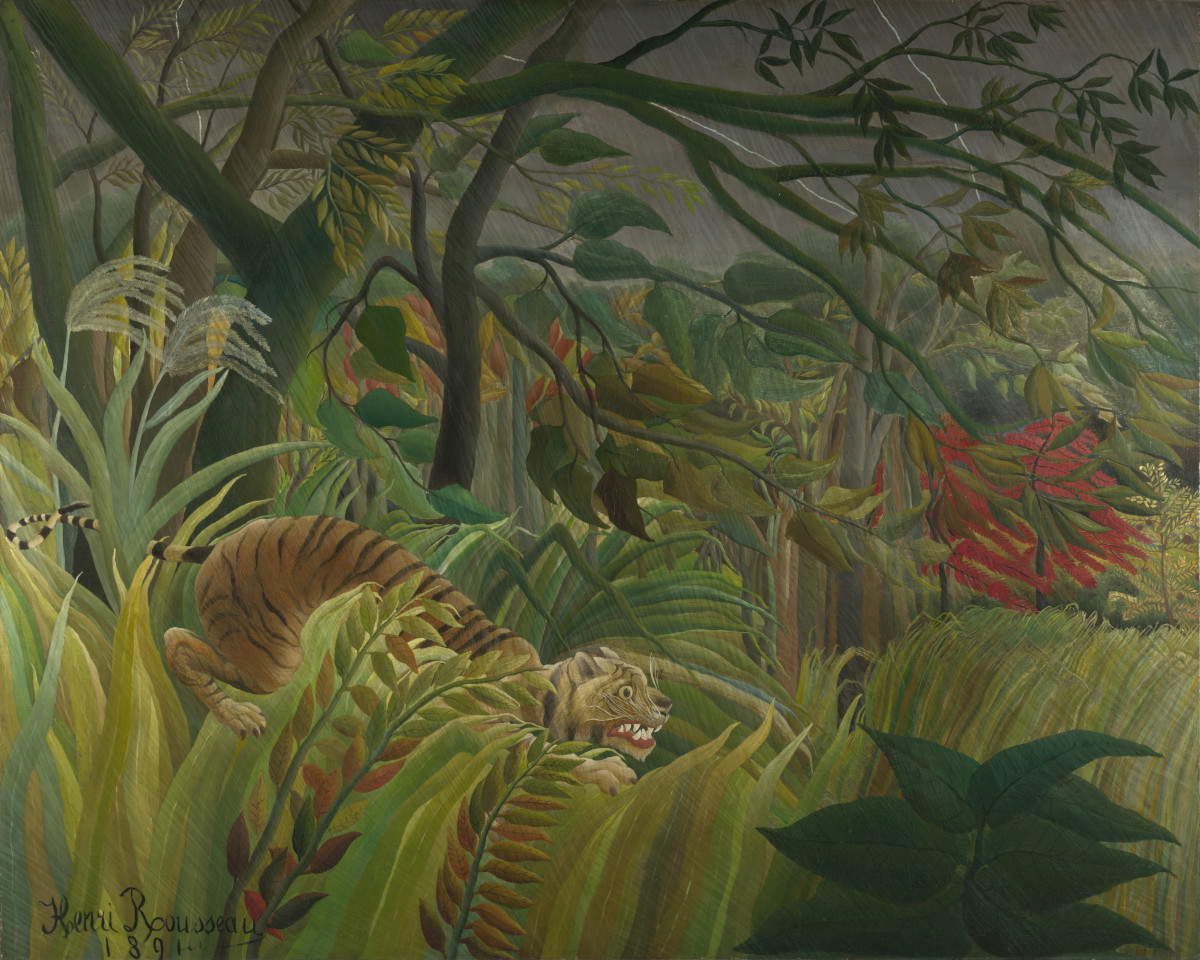 Henri Rousseau, ¡Sorpresa! (1891; óleo sobre lienzo, 129,8 × 161,9 cm; Londres, National Gallery). Foto: National Gallery