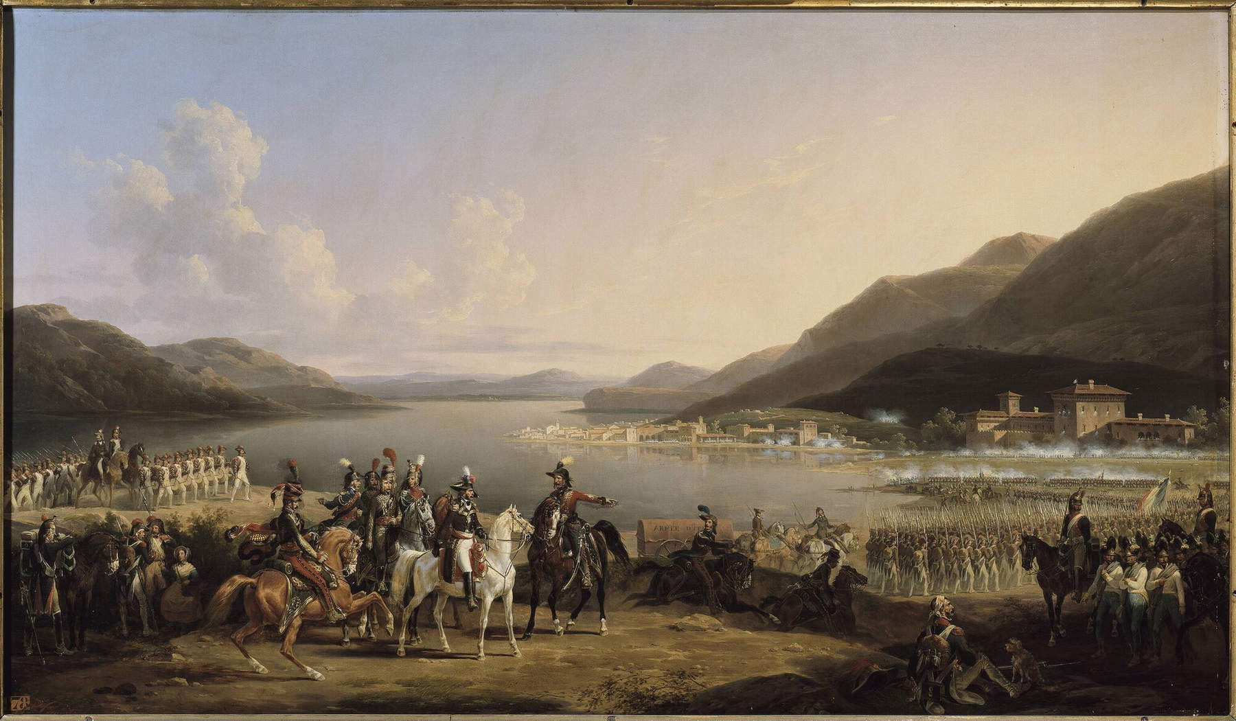 Hippolyte Lecomte, Die Schlacht von Sal&ograve; (1834; Öl auf Leinwand, 106 x 186 cm; Versailles, Château de Versailles)