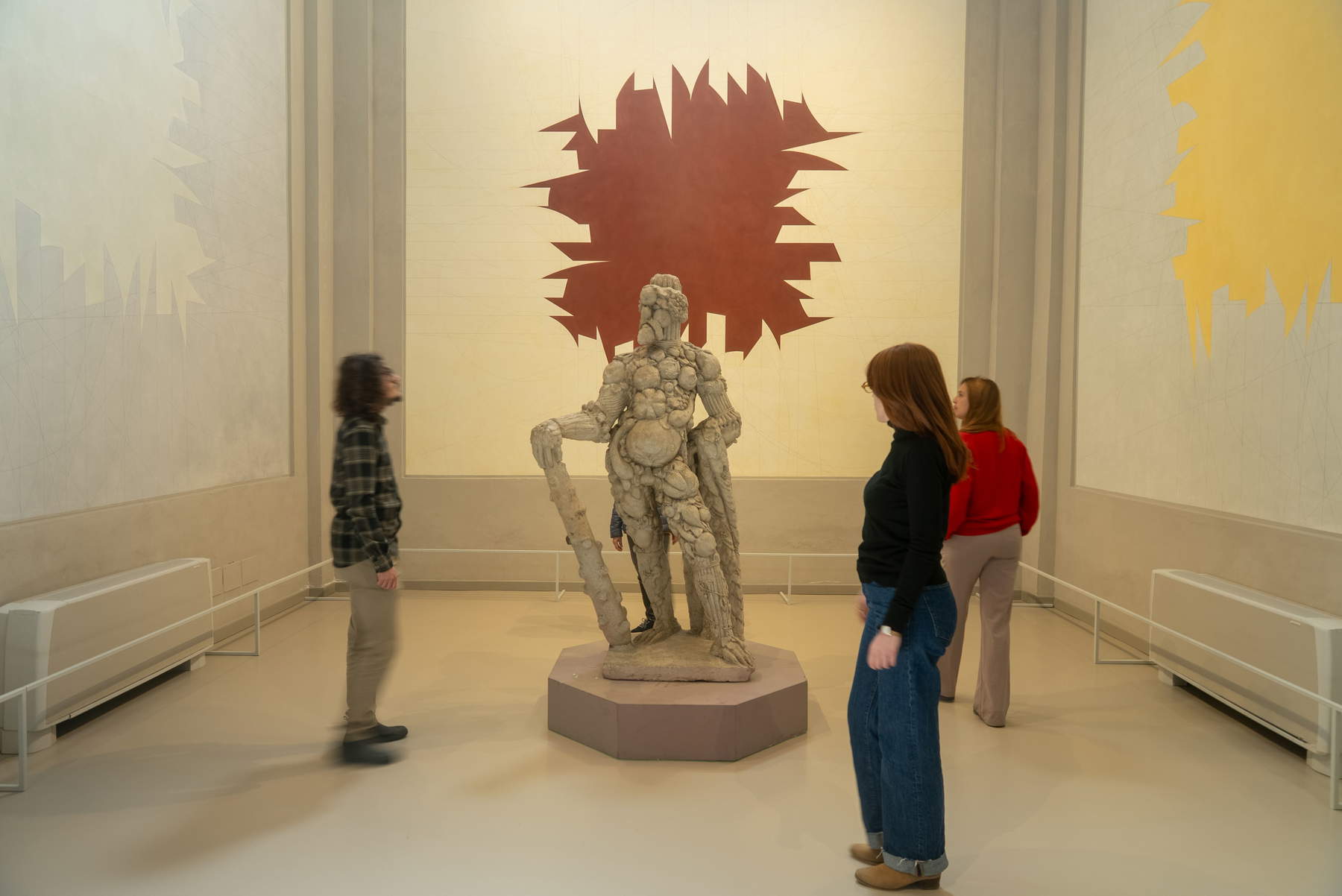 The sculpture The Guardian of the Garden (2025; Pavia, Spazio Extra Art, Horti del Collegio Borromeo), photo: Almo Collegio Borromeo