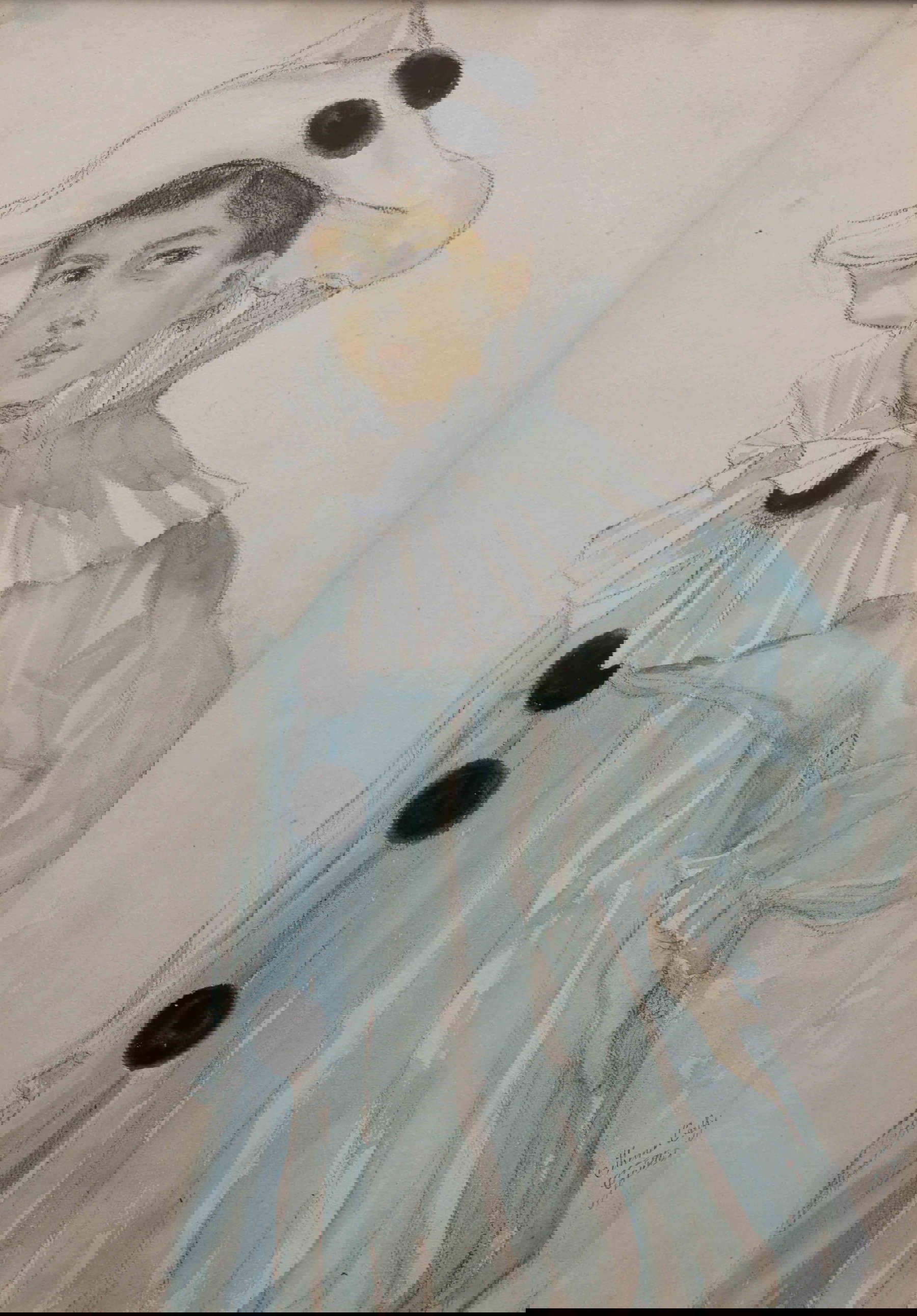 Irene Gilli, Giorgio déguisé en Pierrot (vers 1918)