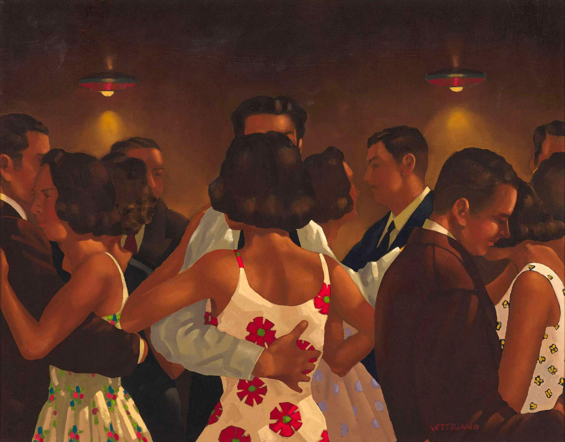 Jack Vettriano, A Marvellous Night for a Moondance (1990 ; huile sur toile, 74,5 x 58 cm)