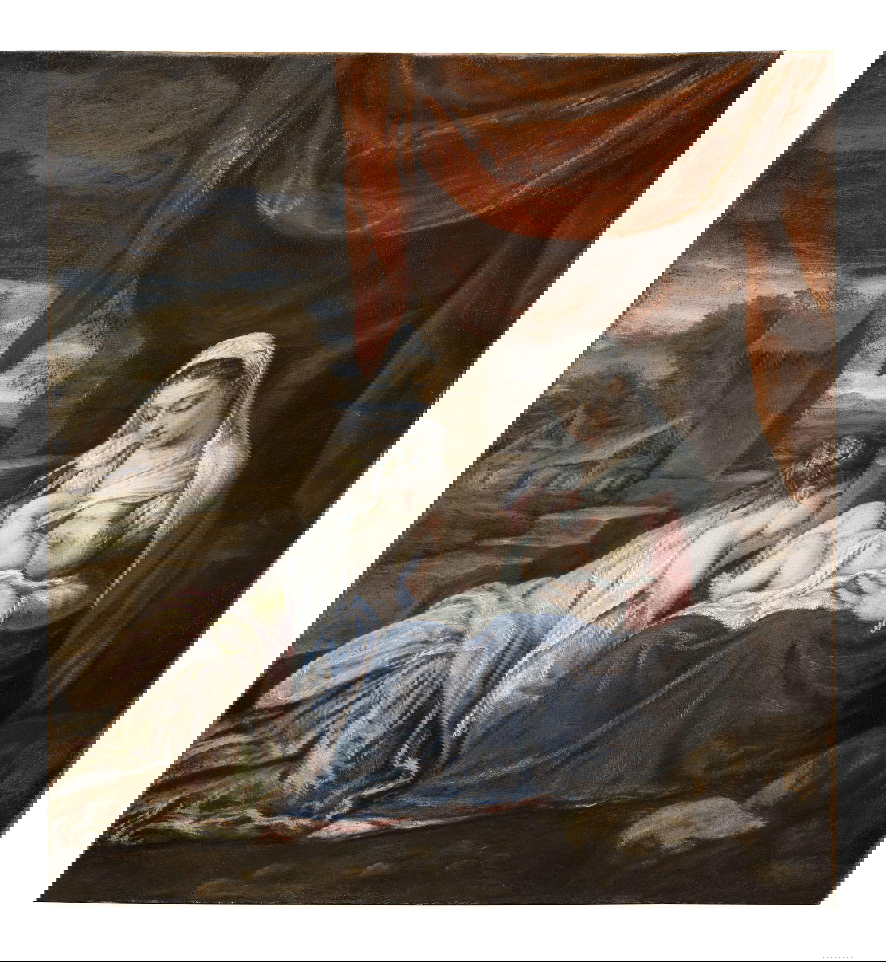 Jacopo dal Ponte, detto Jacopo Bassano, Matrimonio mistico di Santa Caterina (olio su tela, 52x47 cm)