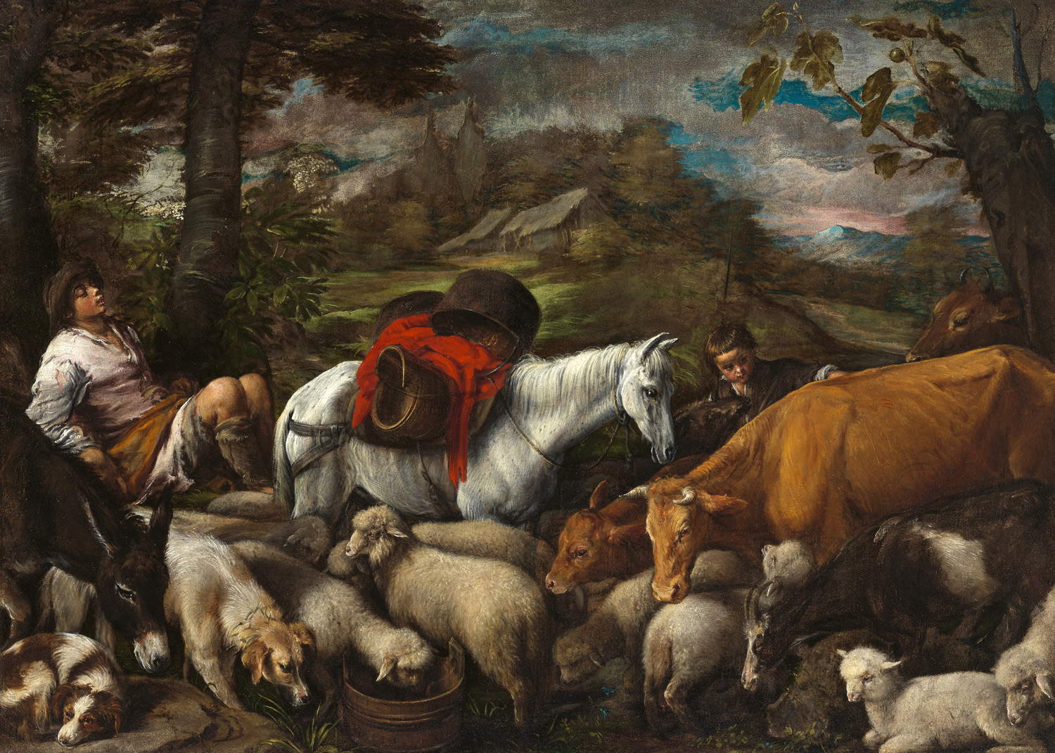 Jacopo Bassano, Pastore dormiente (intorno al 1568; tela, 99,5 x 137,5 cm; Budapest, Szépművészeti Múzeum) © Szépművészeti Múzeum