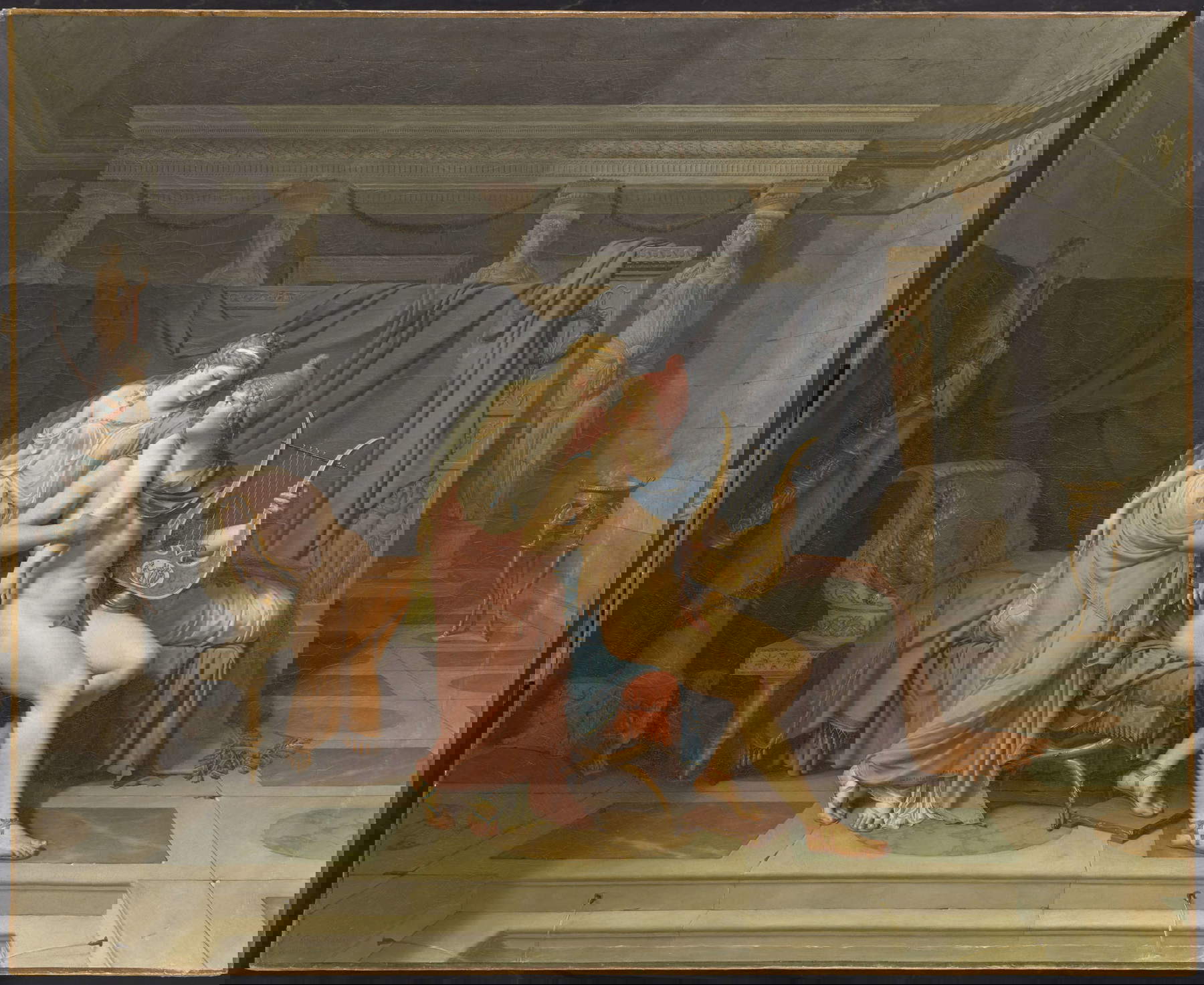 Jacques-Louis David, Die Liebschaften von Paris und Helena (Paris, Louvre). Foto: Adrien Didierjean &copy; GrandPalaisRmn