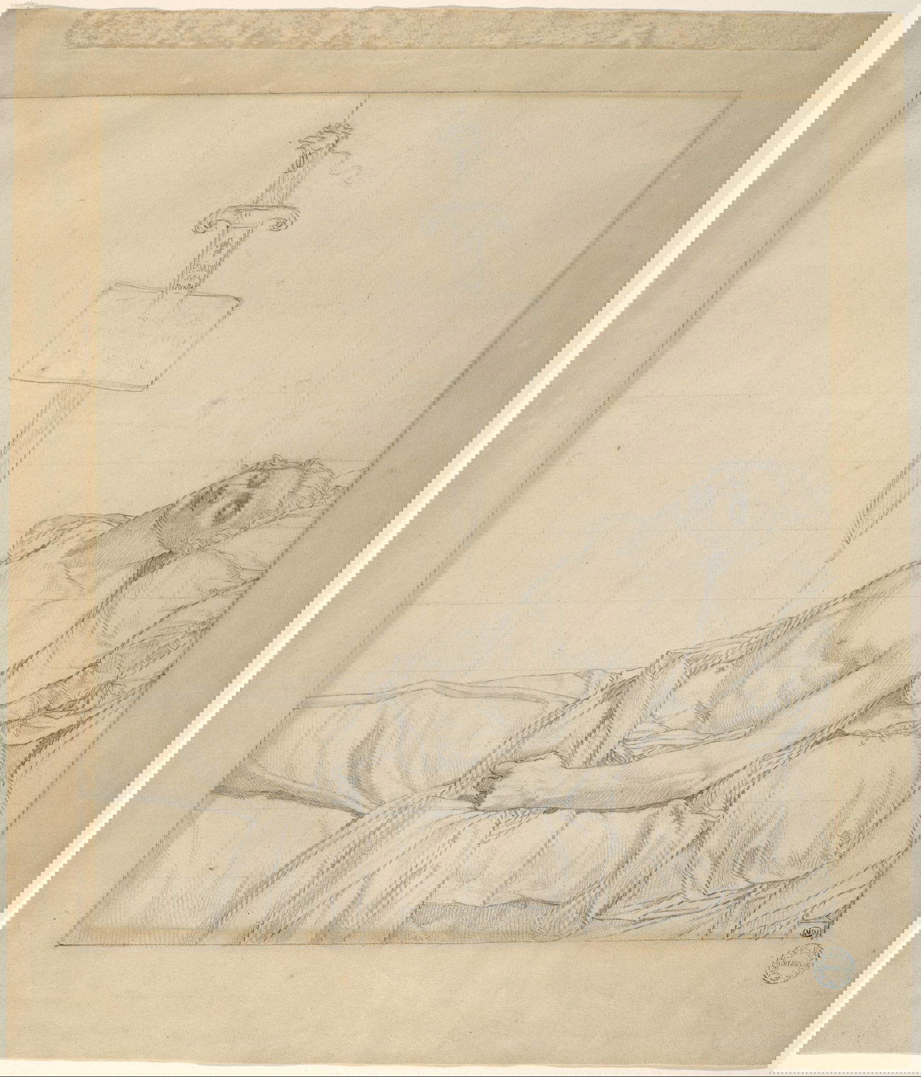 Jacques-Louis David, Le Peletier de Saint-Fargeau sul letto di morte (Digione, Mus&eacute;e des Beaux-Arts). Foto: Fran&ccedil;ois Jay