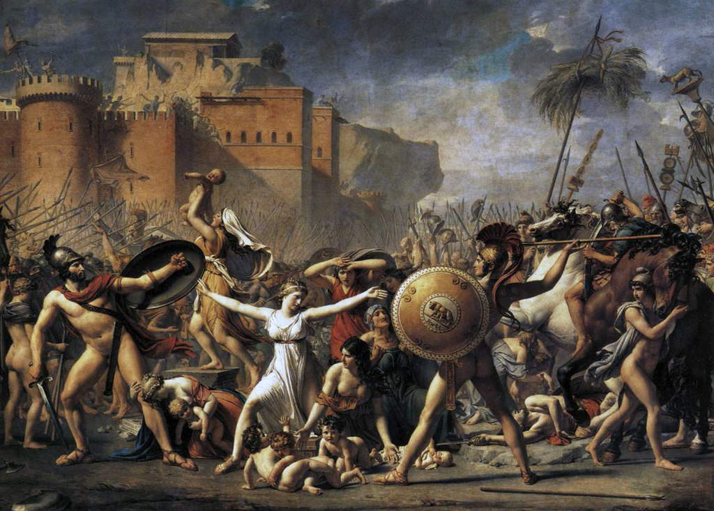 Jacques-Louis David, The Sabine Women (1799; oil on canvas, 385 x 522 cm; Paris, Louvre)