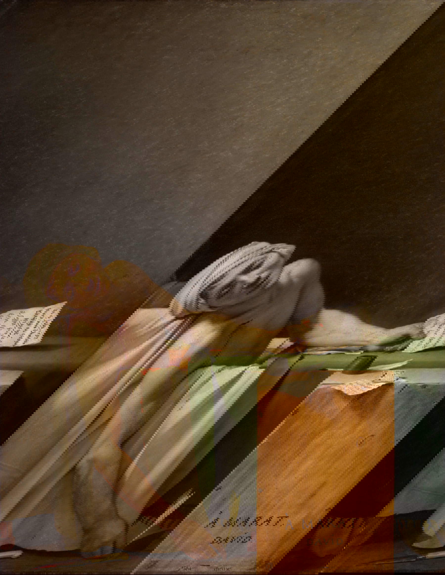 Jacques-Louis David, Die Ermordung Marats (Brüssel, Mus&eacute;es Royaux des Beaux-Arts du Belgique). Foto: J. Geleyns