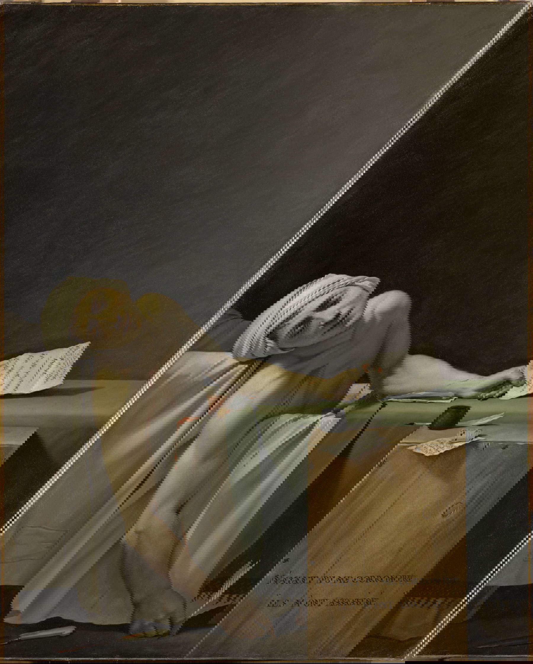 Jacques-Louis David, Die Ermordung Marats (Paris, Louvre). Foto: Mathieu Rabeau &copy; GrandPalaisRmn