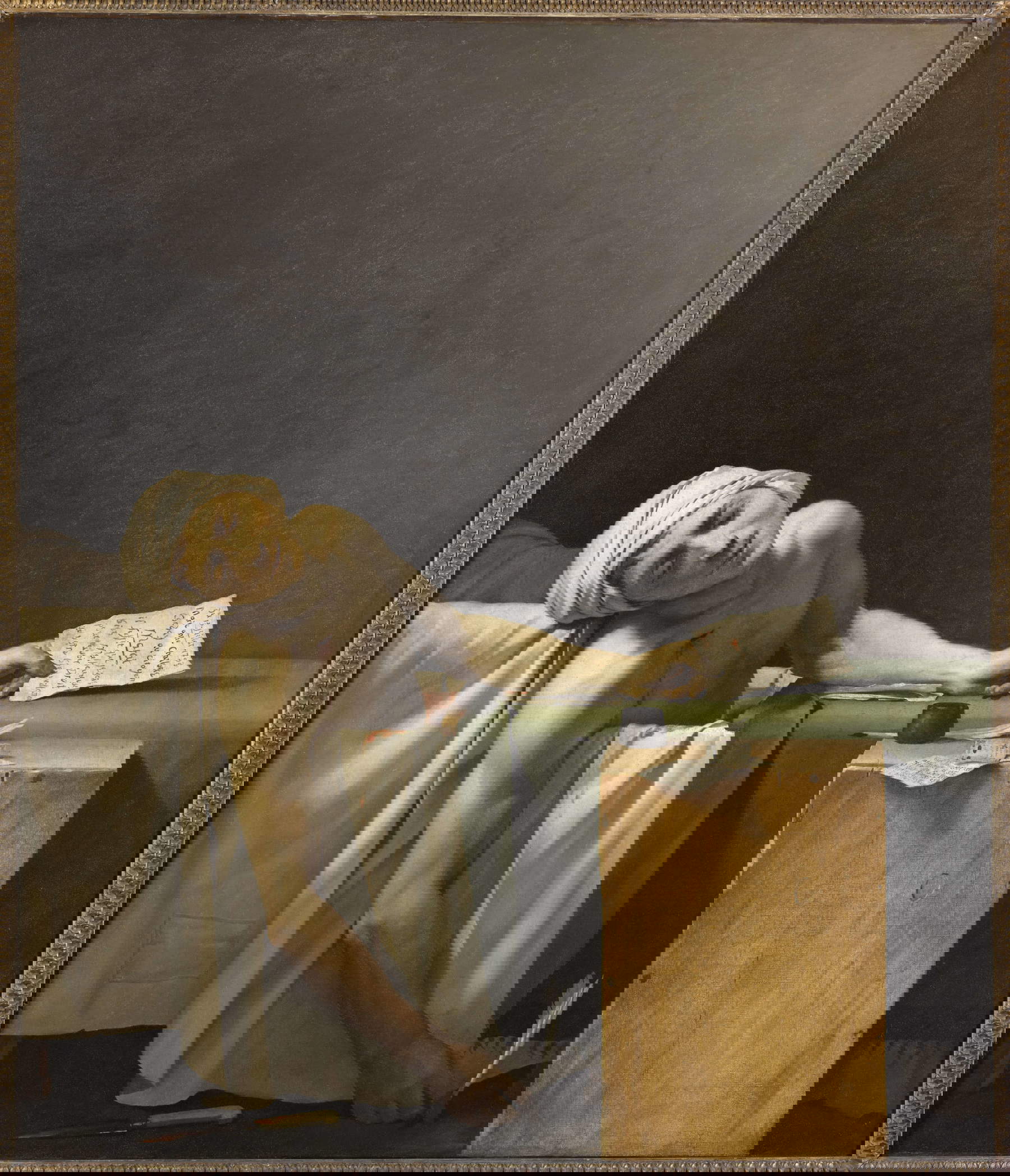 Jacques-Louis David, Marats Ermordung (Schloss Versailles). Foto: Franck Raux &copy; GrandPalaisRmn