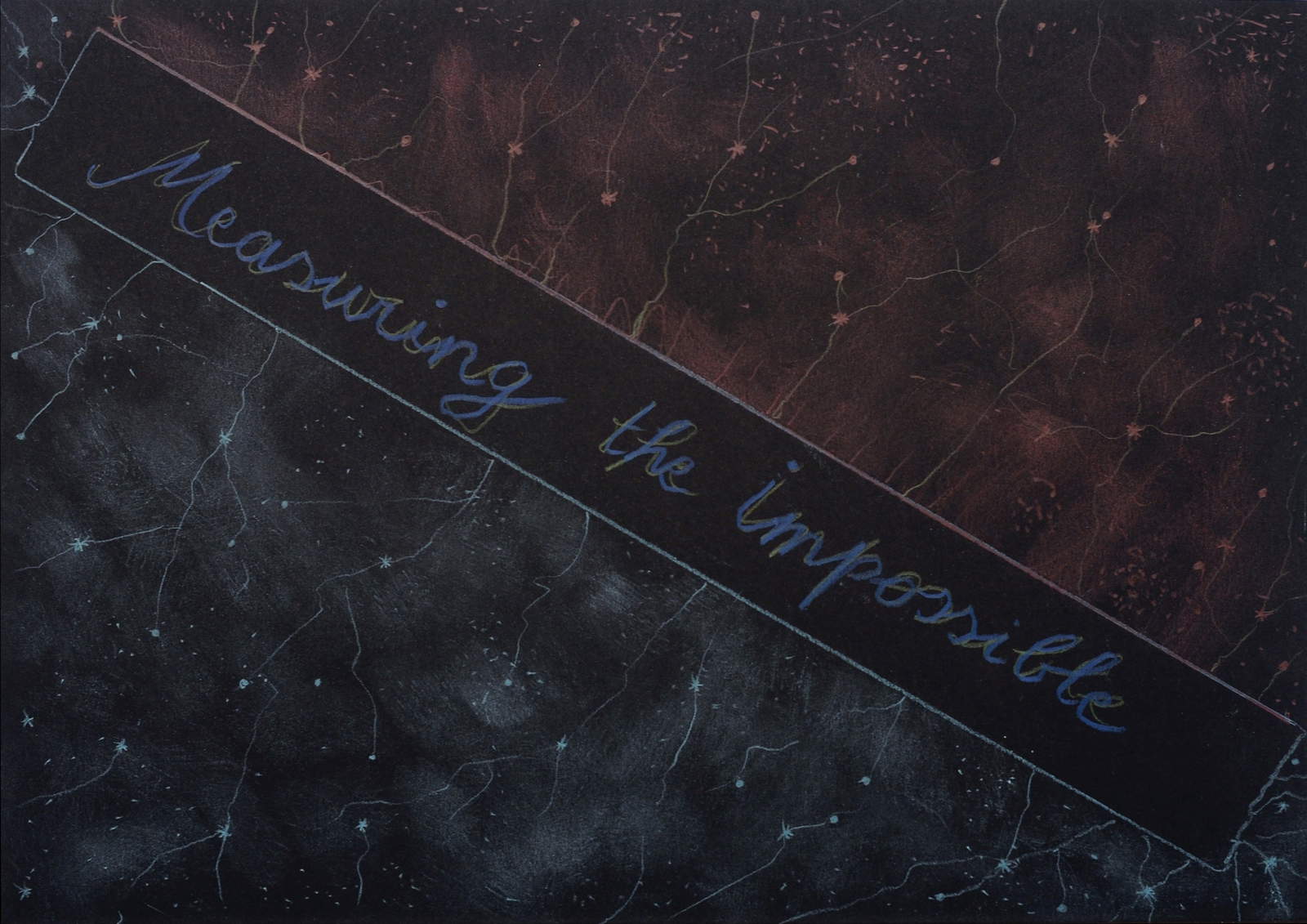 Jan Fabre, Measuring the impossible (2024; colored pencils on Vantablack, 21 x 30 cm). Ph. Pierluigi Di Pietro