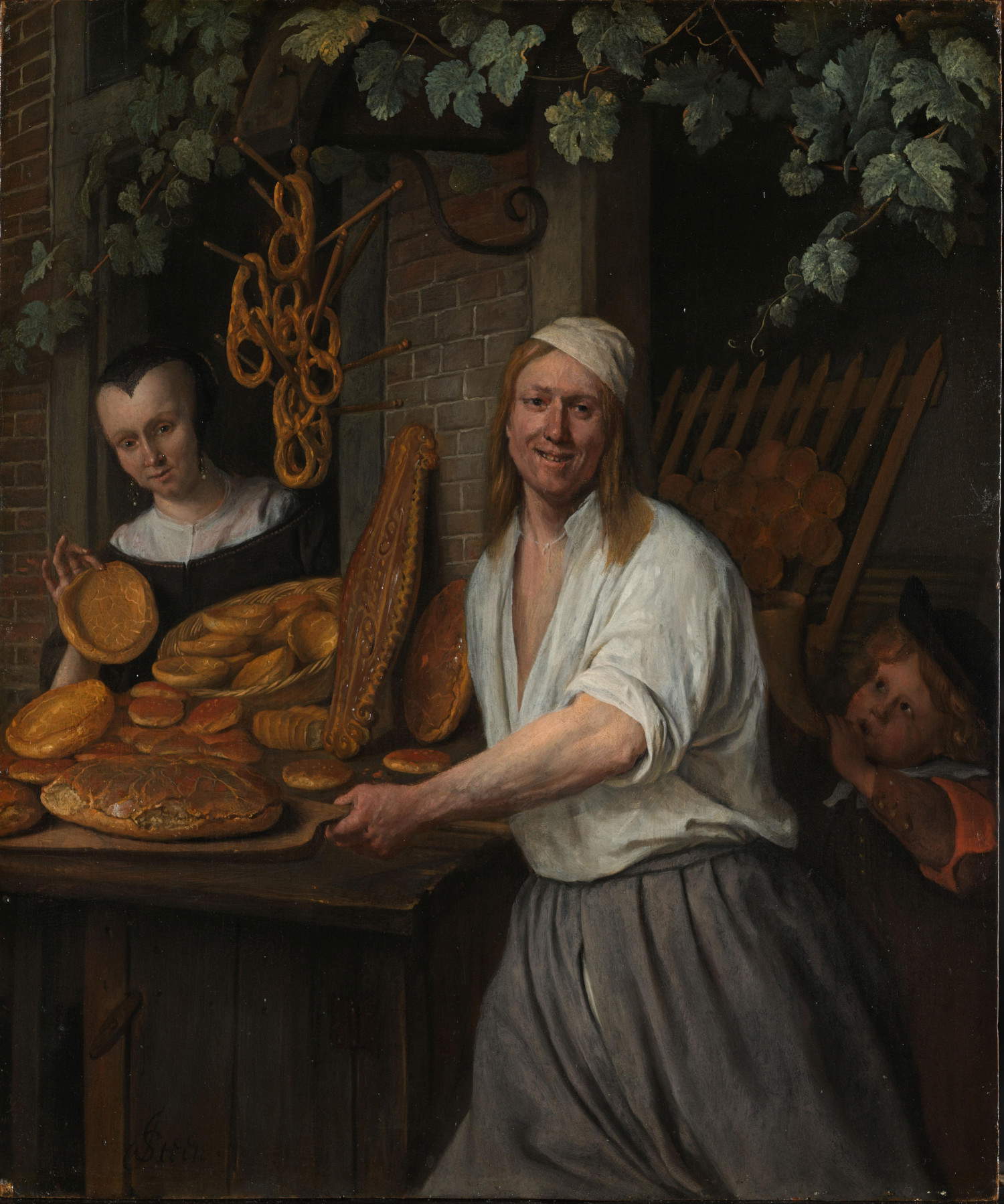 Jan Havicksz Steen, Ritratto della coppia di fornai Arent van Oostwaert e Catharina van Keijserswaert (1658; Amsterdam, Rijksmuseum)