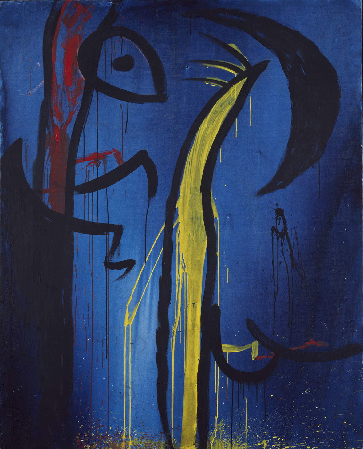Joan Mir&oacute;, Senza titolo (1974 circa; acrilico su tela, 163x131 cm; Palma di Maiorca, Fundaci&oacute; Pilar i Joan Mir&oacute; a Mallorca)