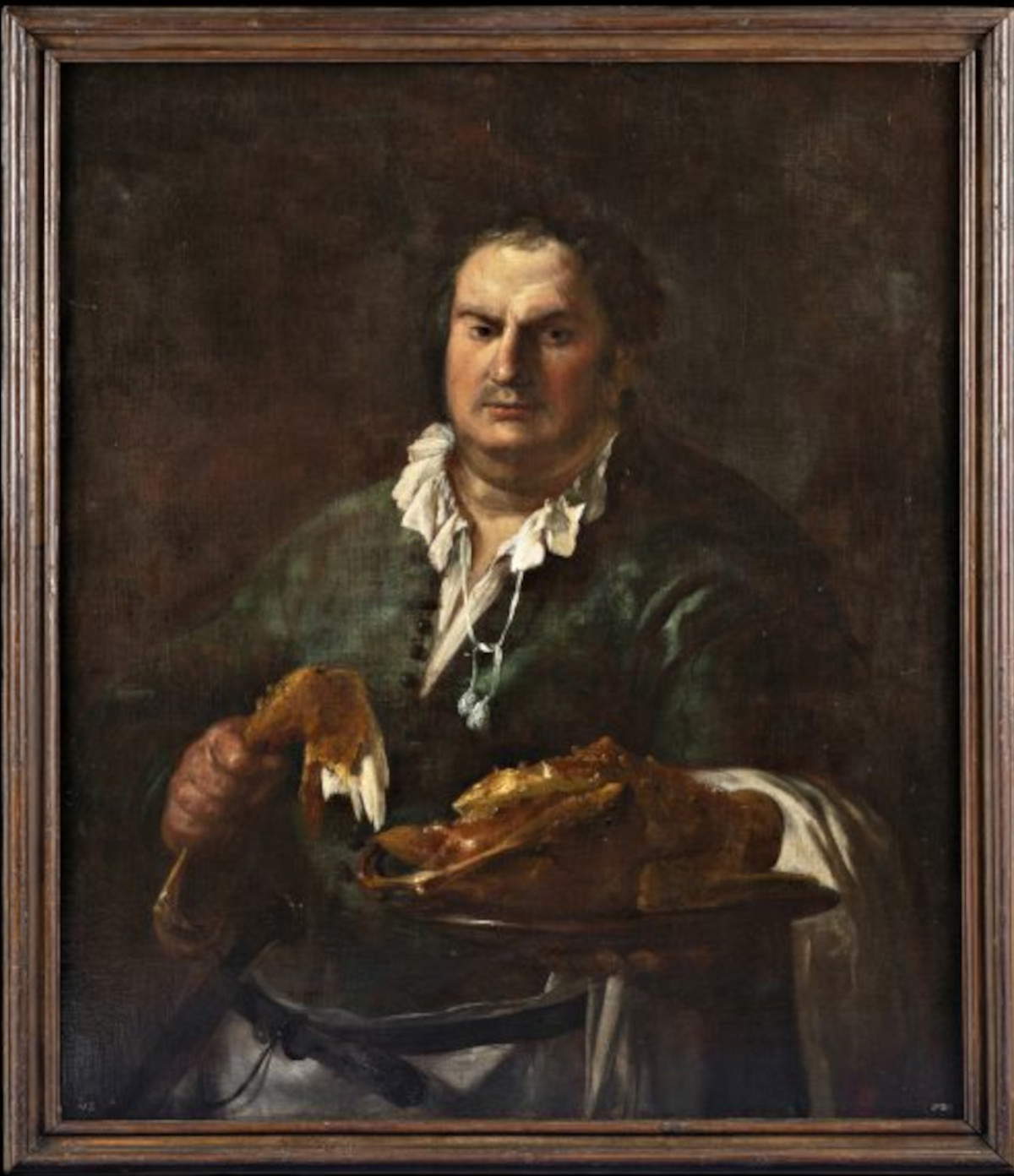 Johann Heinrich Sch&ouml;nfeld, Der Geschmack (Mitte des 17. Jahrhunderts; Öl auf Leinwand, 105 x 90 cm)