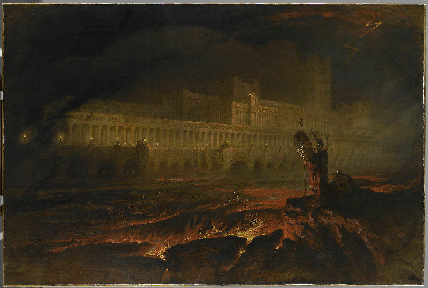 John Martin, „Das Pandemonium“ (1841; Öl auf Leinwand, 123 x 185 cm; Paris, Mus&eacute;e du Louvre)
