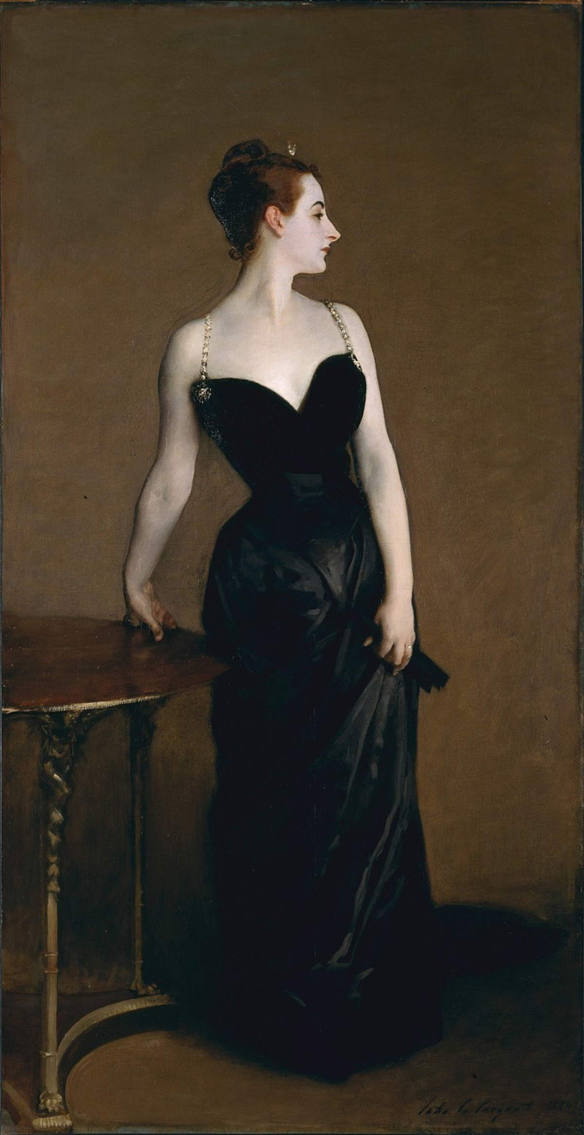 John Singer Sargent, Madame X (Madame Pierre Gautreau) (1883-1884; Öl auf Leinwand, 208,6 x 109,9 cm; New York, Metropolitan Museum)