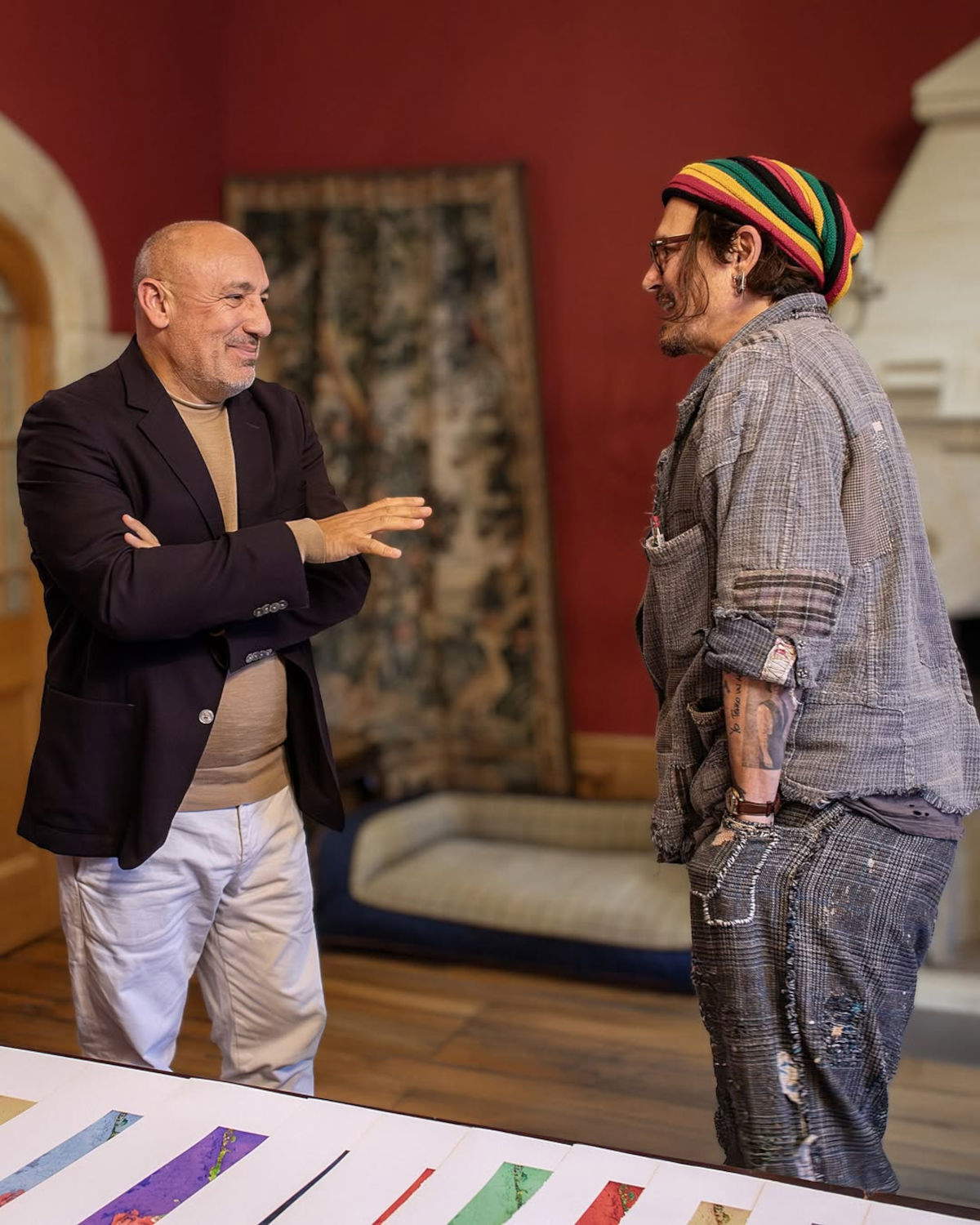 Johnny Depp und Deodato Salafia. Foto: &copy;Instagram/ Deodato Arte