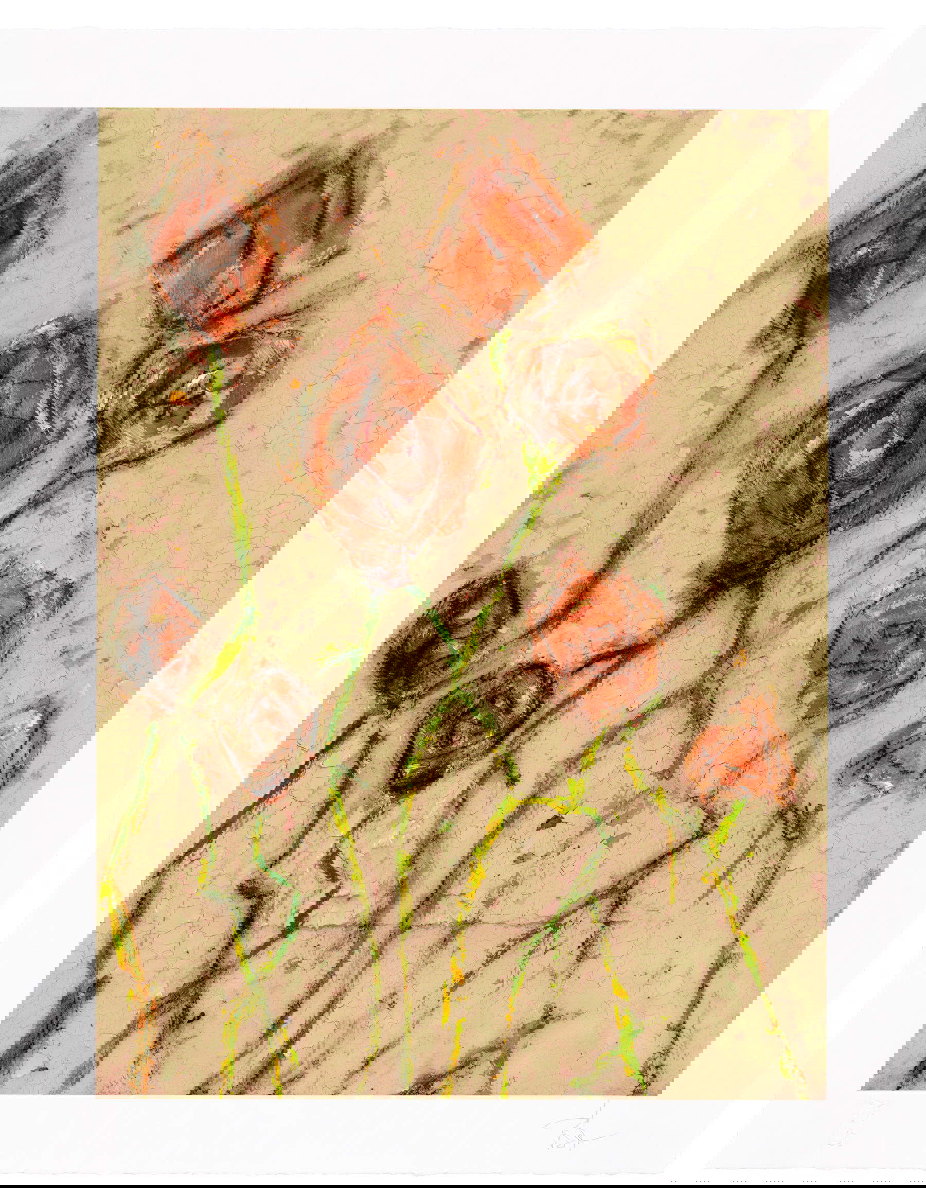 Johnny Depp, Studie I aus der Serie Yesterday's Flowers (2025; 300 g/m² Somerset Photo Rag Papier, 75 x 60) &copy; Deodato Arte