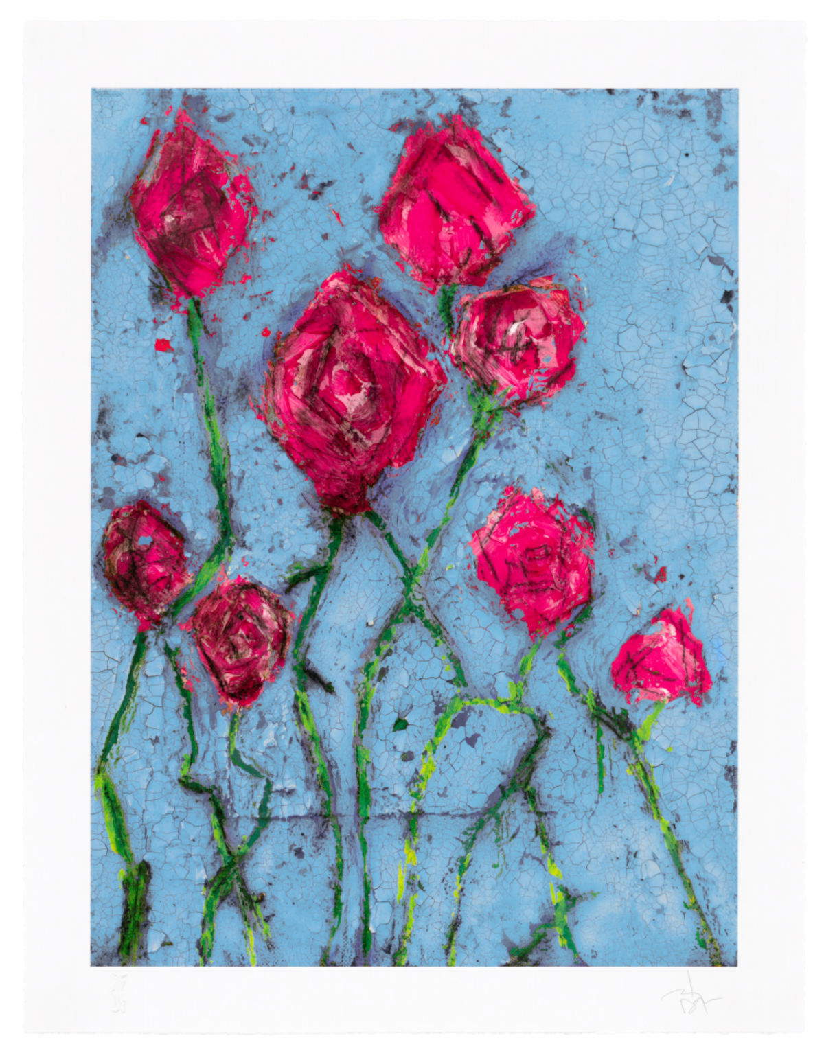 Johnny Depp, Studie II aus der Serie Yesterday's Flowers (2025; 300 g/m² Somerset Photo Rag Papier, 75 x 60) &copy; Deodato Arte