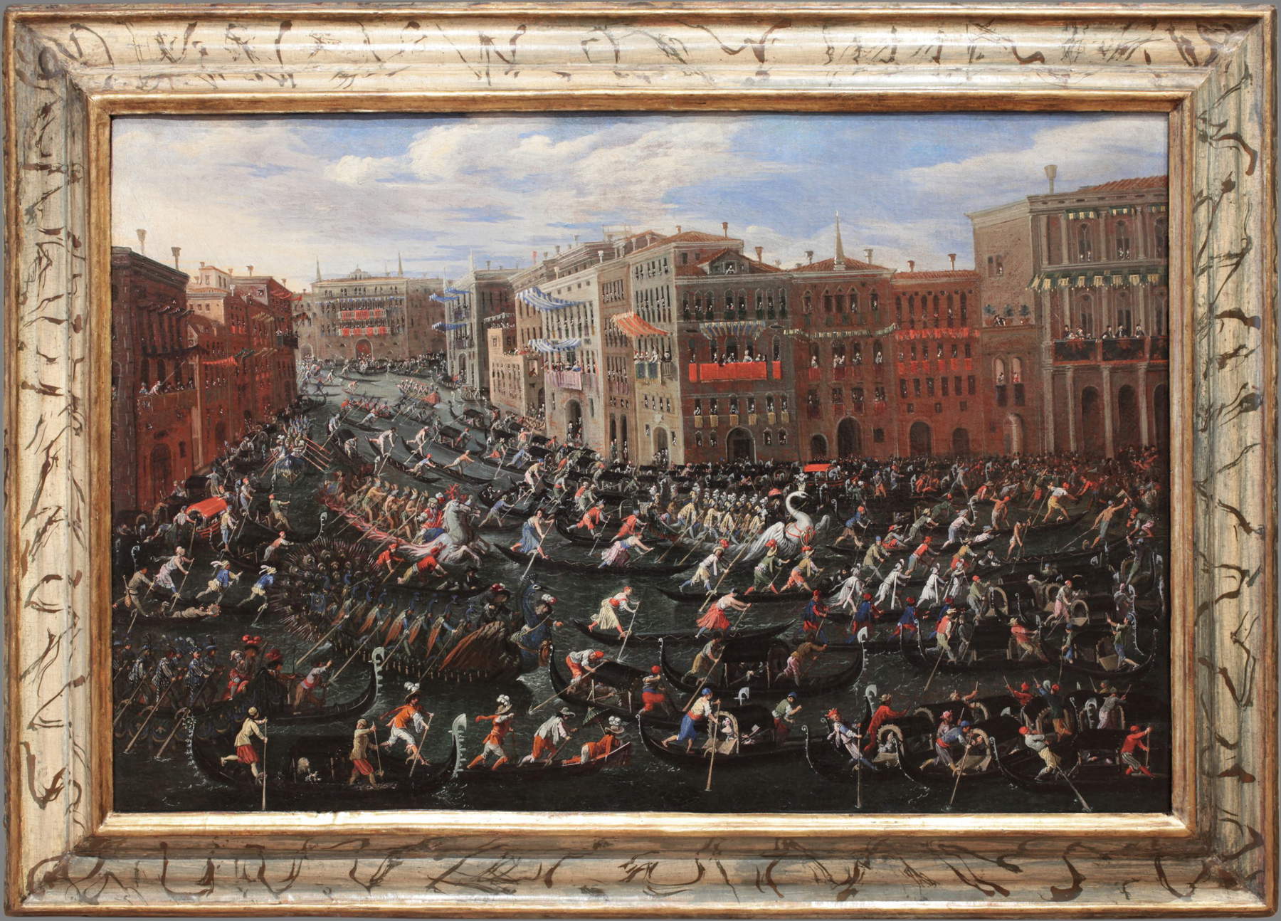 Joseph Heintz el Joven, Regata en el Gran Canal (óleo sobre lienzo, 60,5 x 91 cm)