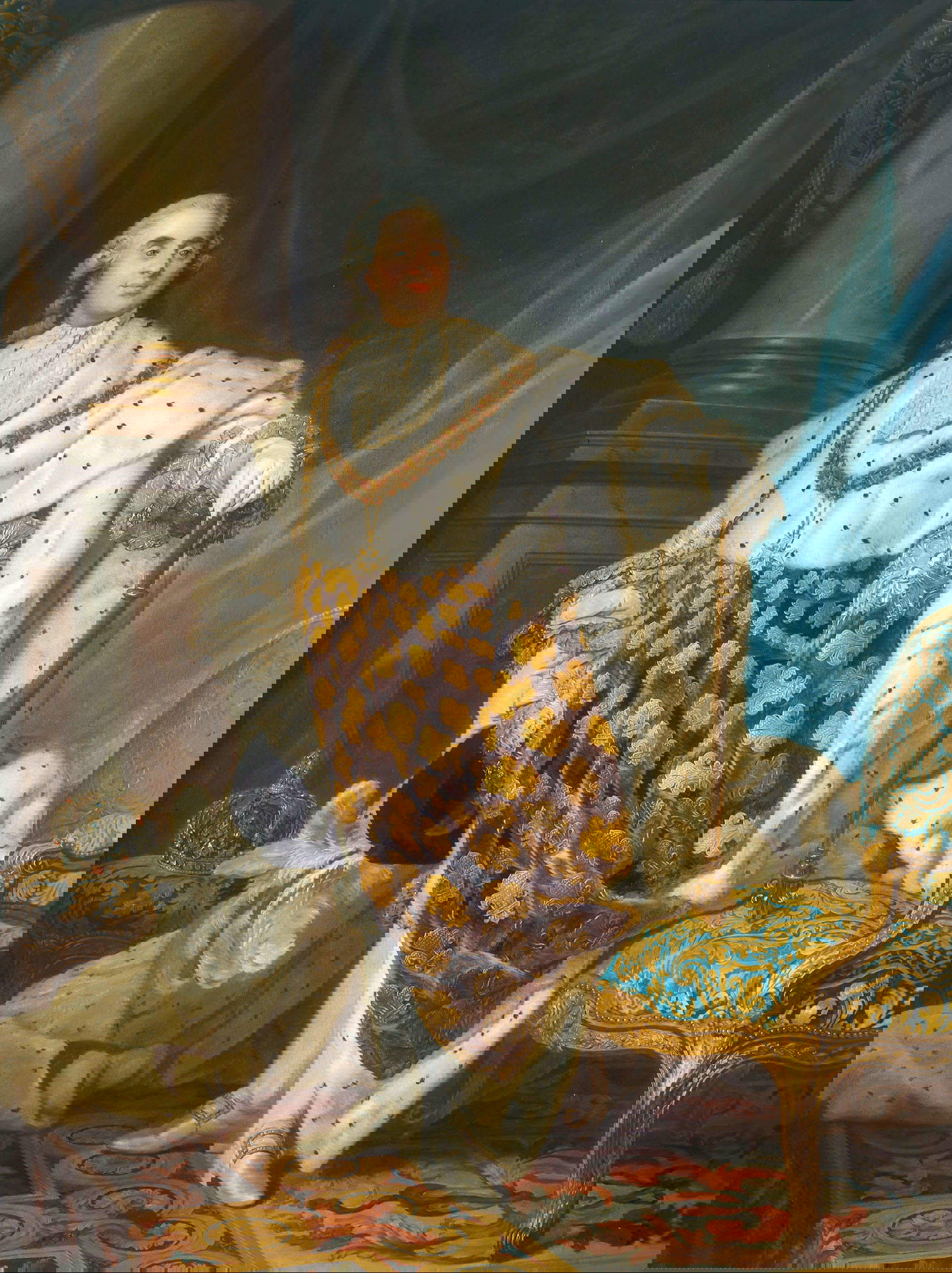 Joseph Siffred Duplessis, Louis XVI en costume de Sacre (1777 c.; huile sur toile ; Paris, mus&eacute;e Carnavalet)