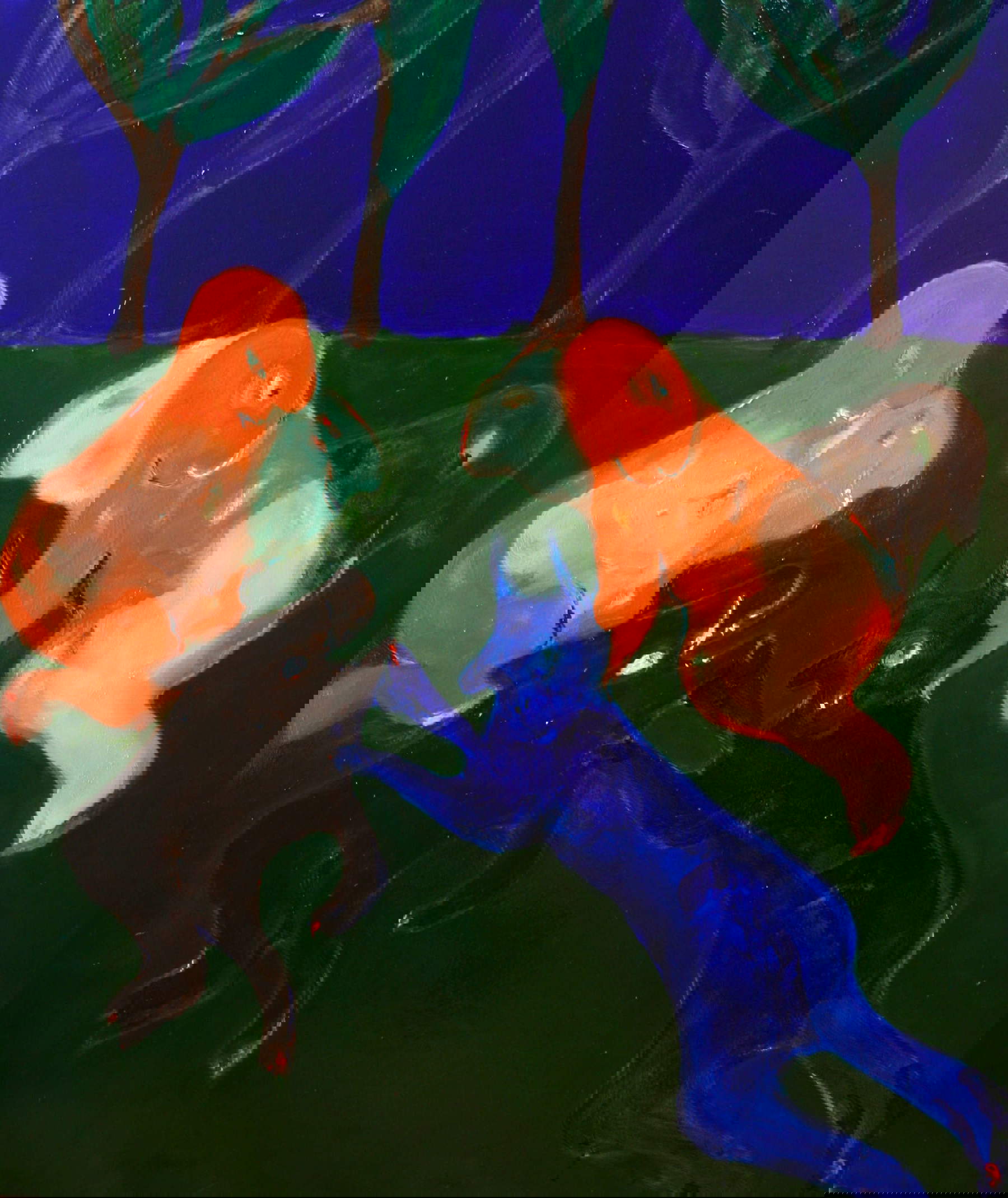 Julia Switaj, Ohne Titel (2021; Mischtechnik auf Leinwand, 120 x 100 cm) Julia Switaj, Ohne Titel (2021; Mischtechnik auf Leinwand, 120 x 100 cm)