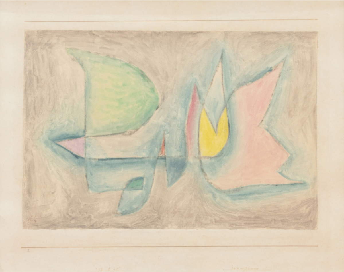 Paul Klee, Baumgruppe (1931; acquerello italiano su carta Ingres; Collezione privata). Su concessione di Nuova Galleria Morone Milano