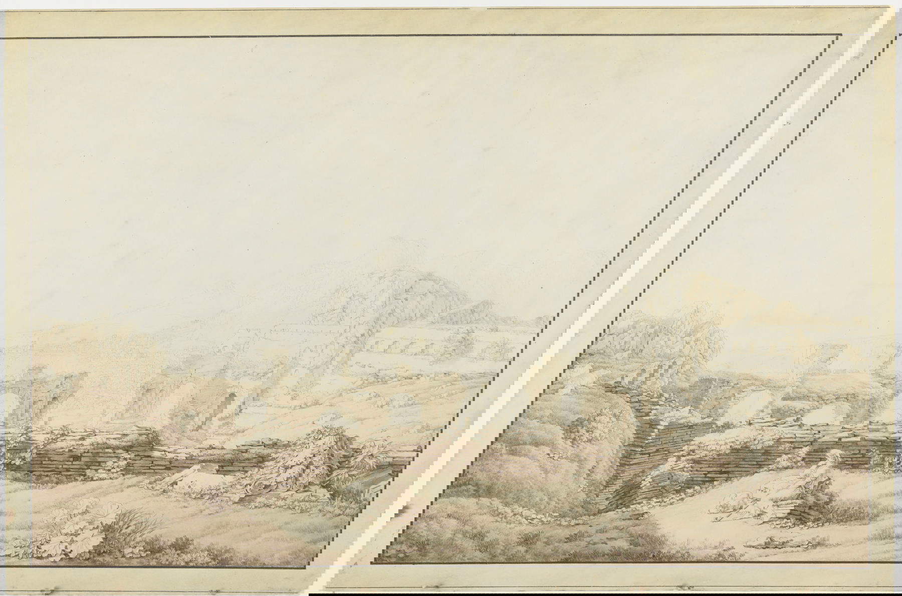 Christoph Heinrich Kniep, Il teatro di Taormina (1787 circa; penna e pennello in marrone) &copy; Klassik Stiftung Weimar, Museen