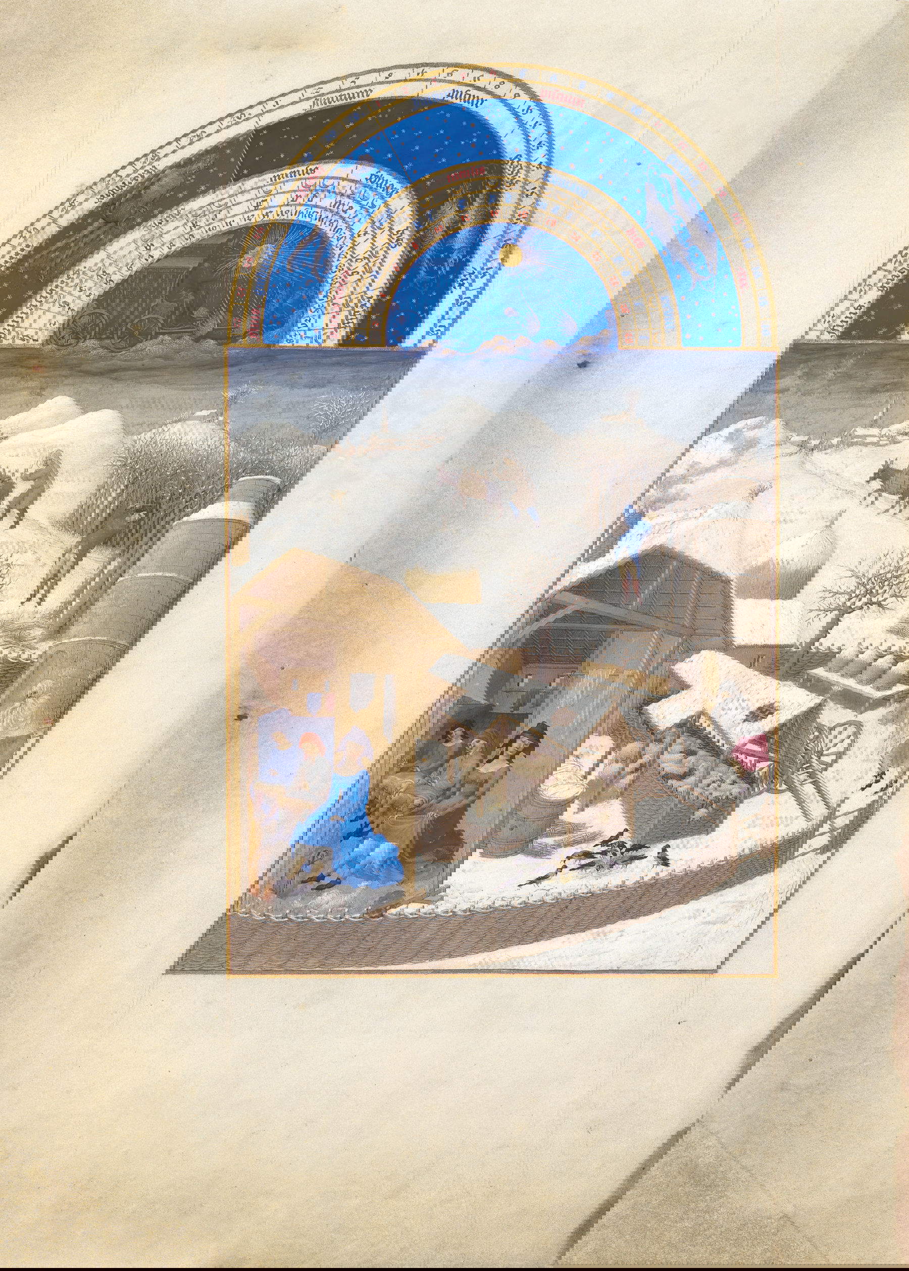 Pagina de Le Tr&egrave;s Riches Heures del Duca di Berry