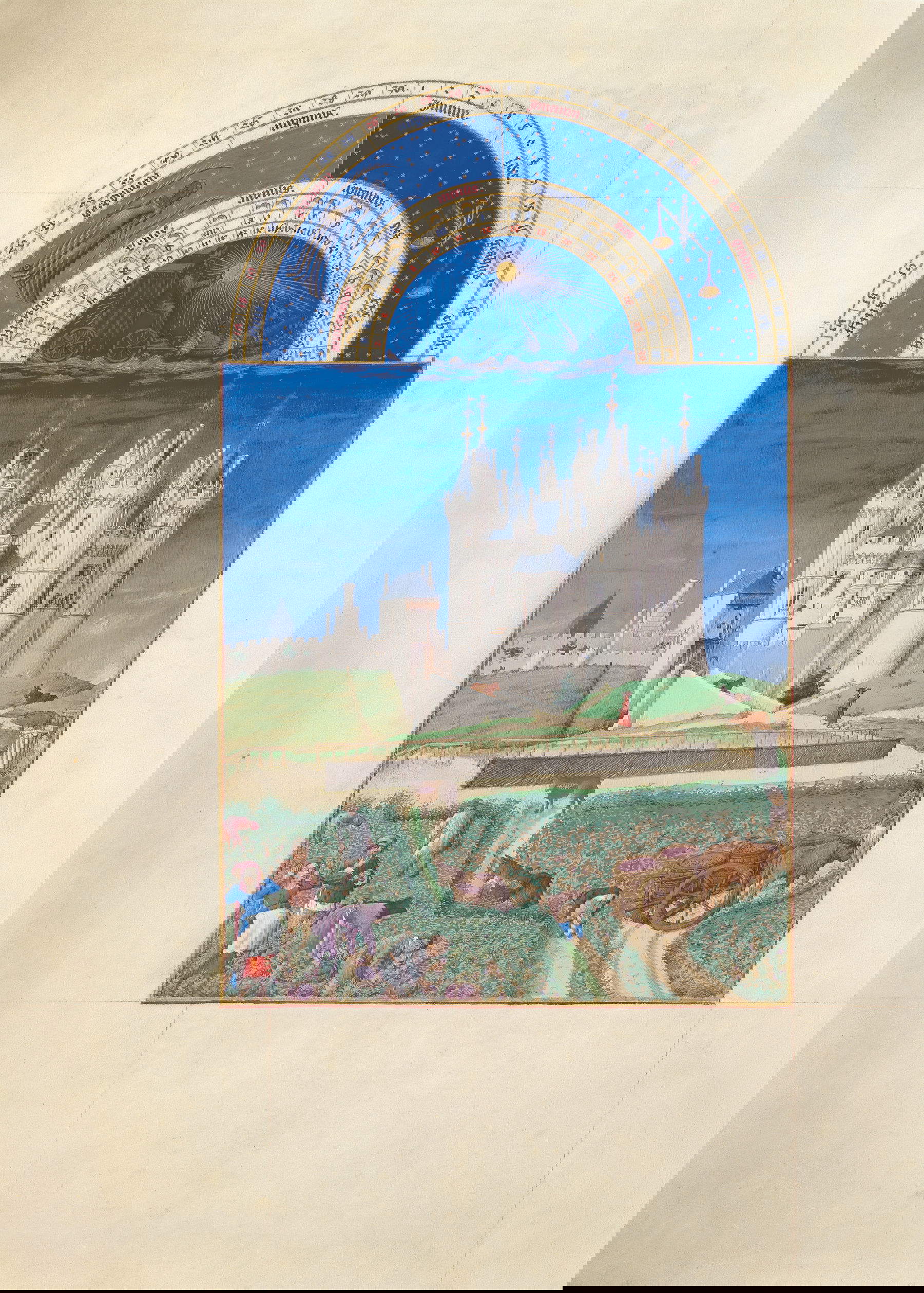 Pagina de Le Tr&egrave;s Riches Heures del Duca di Berry