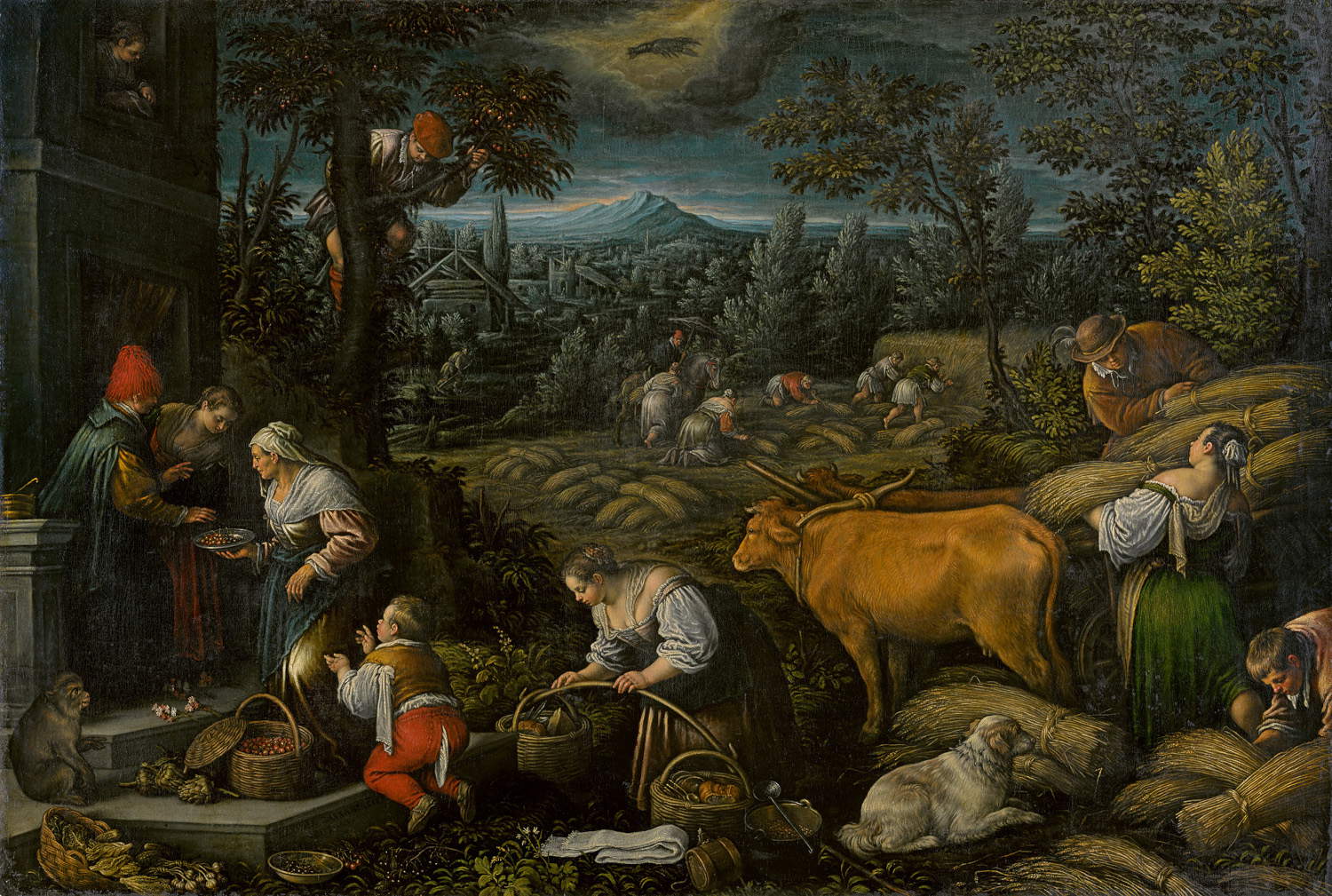 Leandro Bassano, Giugno (1581-1587; olio su tela, 145 x 216 cm; Vienna, Kunsthistorisches Museum, Gemäldegalerie) © KHM-Museumsverband