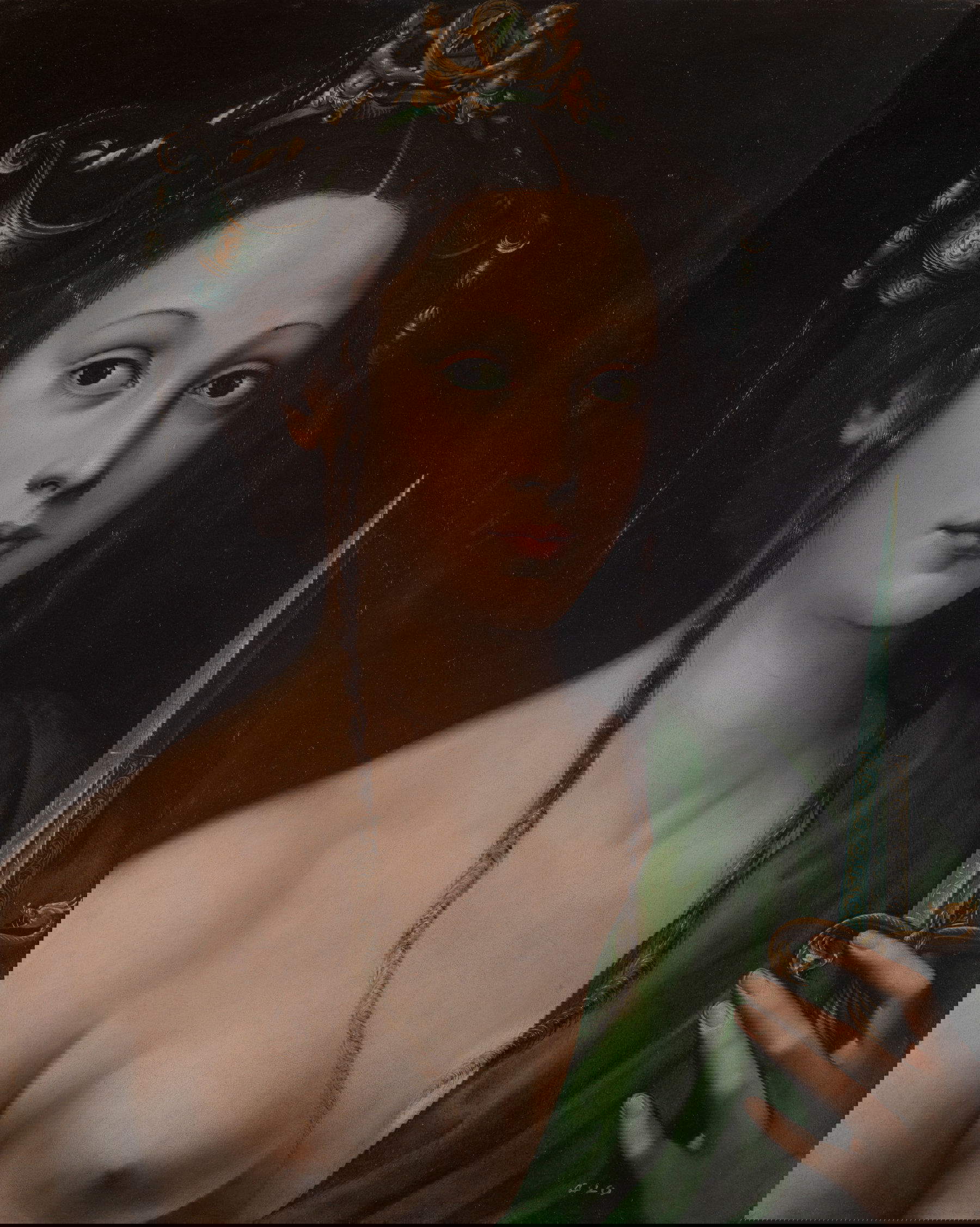 Leonardo da Pistoia, Lucrezia (1535ca.; olio su lavagna, 55 x 43 cm; Roma, Galleria Borghese)