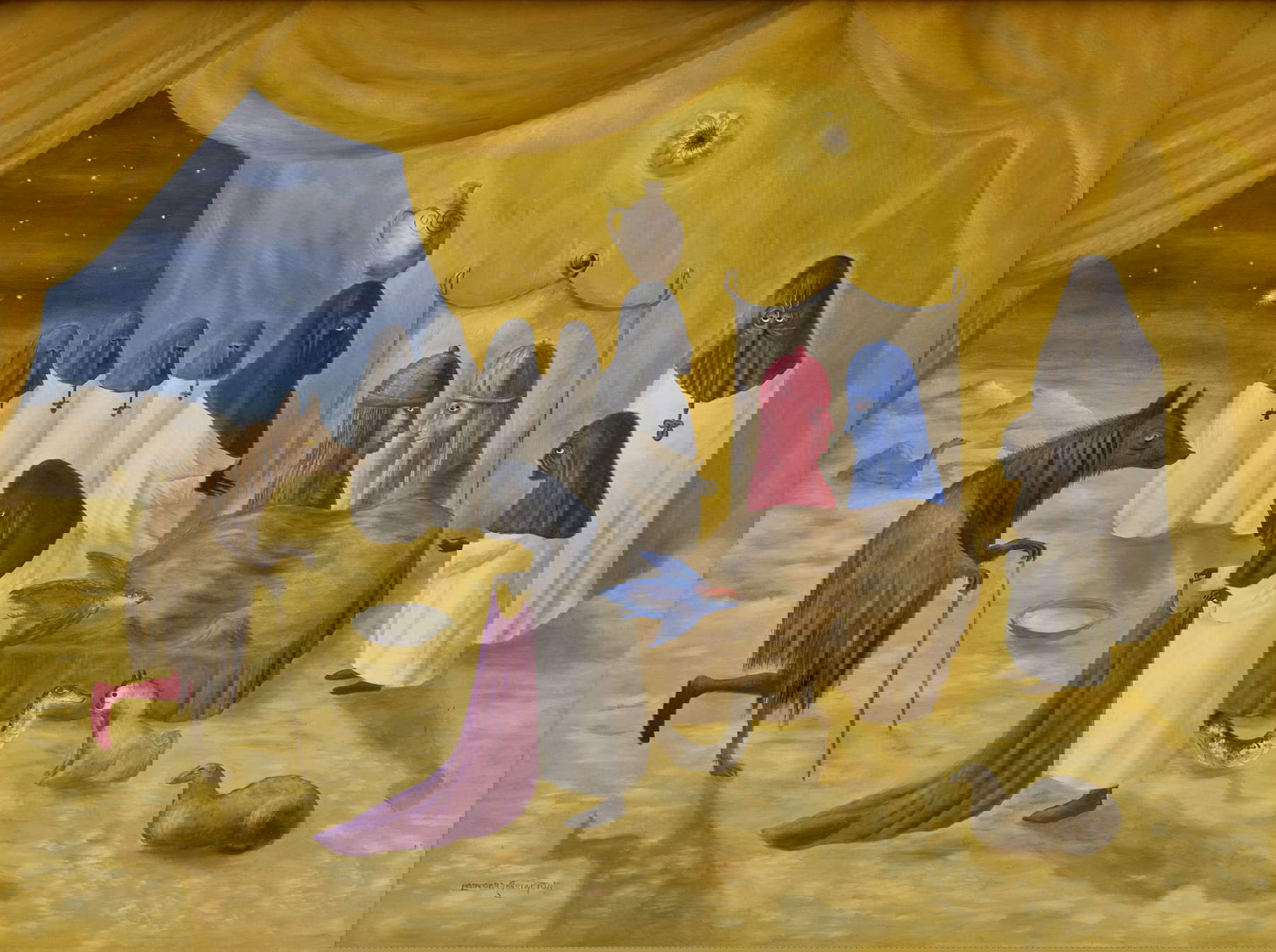 Leonora Carrington, The Lovers (1987 ; huile sur toile, 76 x 103 cm ; Mougins, FAMM - Female Artists of the Mougins Museum, The Levett Collection) Leonora Carrington, The Lovers (1987 ; huile sur toile, 76 x 103 cm ; Mougins, FAMM - Female Artists of the Mougins Museum, The Levett Collection)