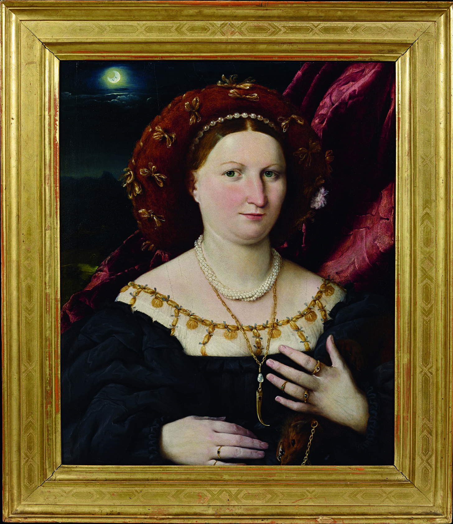 Lorenzo Lotto, Ritratto di Lucina Brembati (1521 - 1523 circa; olio su tavola; Bergamo, Accademia Carrara)