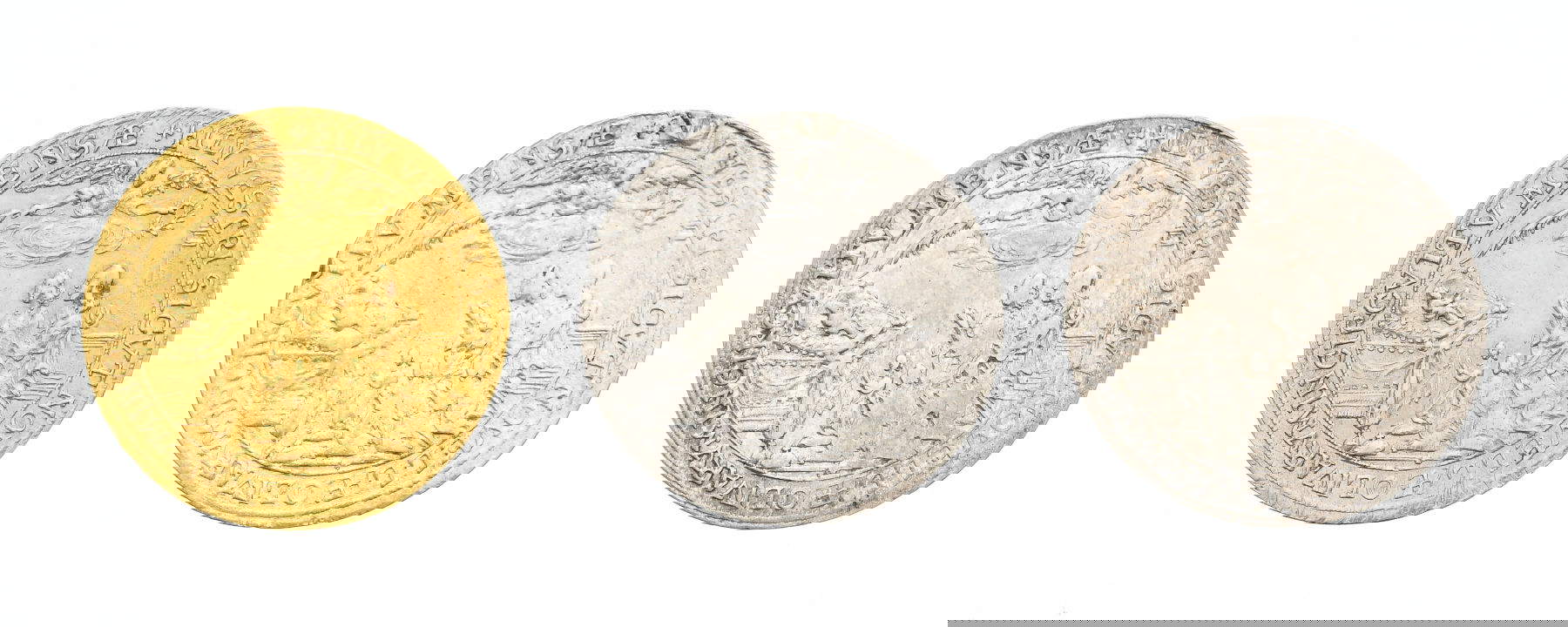 Lote 1025. Electorado de Baviera, Fernando María de Wittlesbach (1651-1679) y Enriqueta Adelaida de Saboya (1636-1676), nacimiento del príncipe Luis Amadeo (1665-1665). 3 medallas conmemorativas en oro y plata, 1665, diámetro. 3,47 cm. Estimación 2.000-3.000 euros