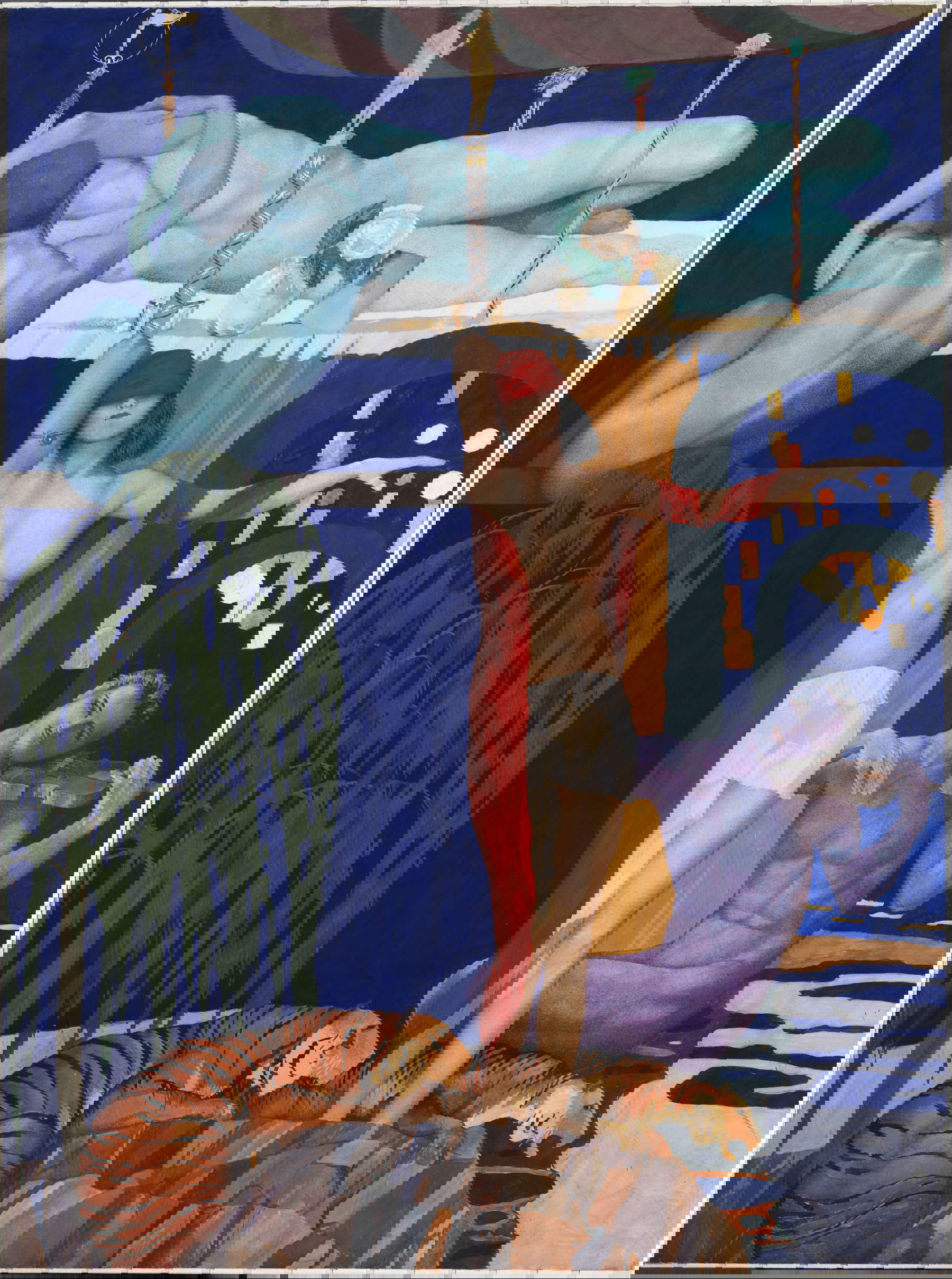 Luigi Bonazza, Sommernacht (1929; Rovereto, Mart, Museum für moderne und zeitgenössische Kunst von Trient und Rovereto, Autonome Provinz Trient - Abteilung für Kulturerbe)