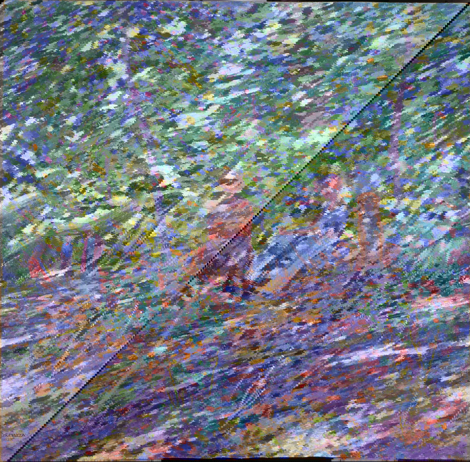 Luigi Bonazza, Siesta nel bosco (1918; Trient, Gasperetti Antiquitäten)