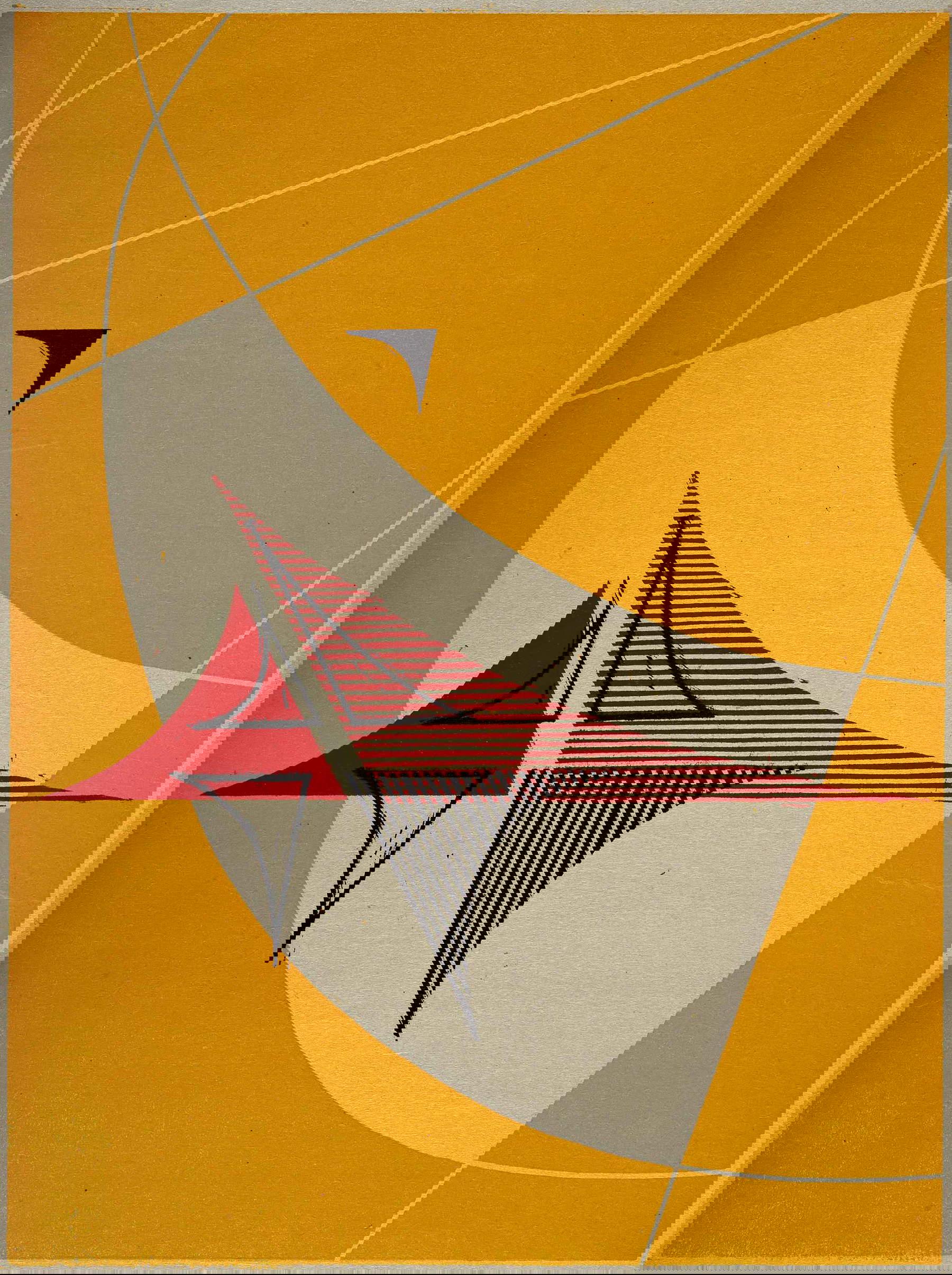 Luigi Veronesi, Variabile (linoleografia a colori 40,4 x 23,2 cm)